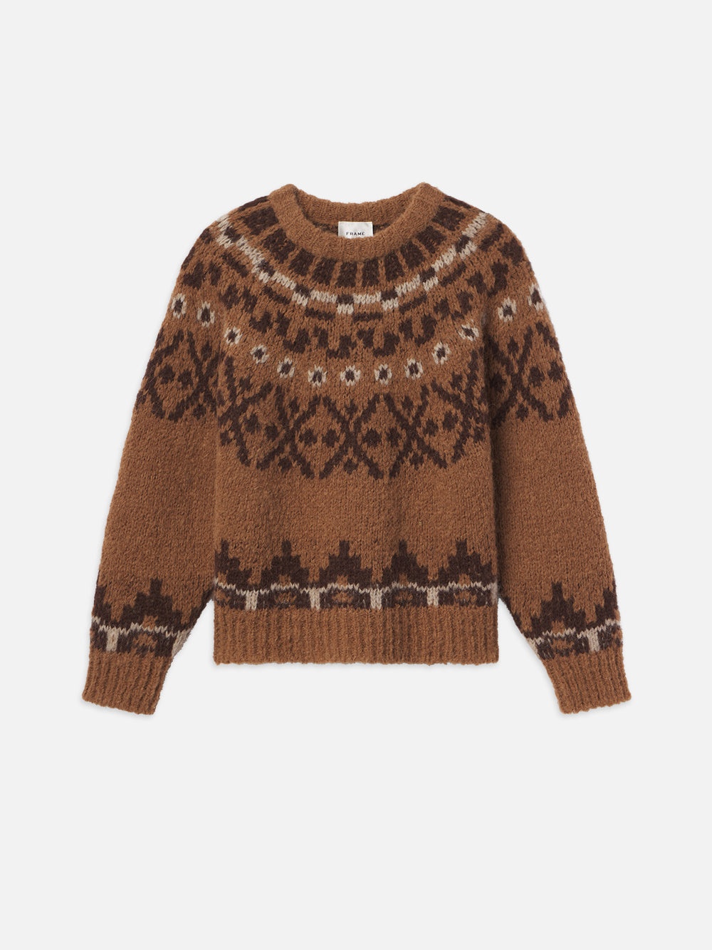 Fair Isle Sweater in Camel Multi - 1