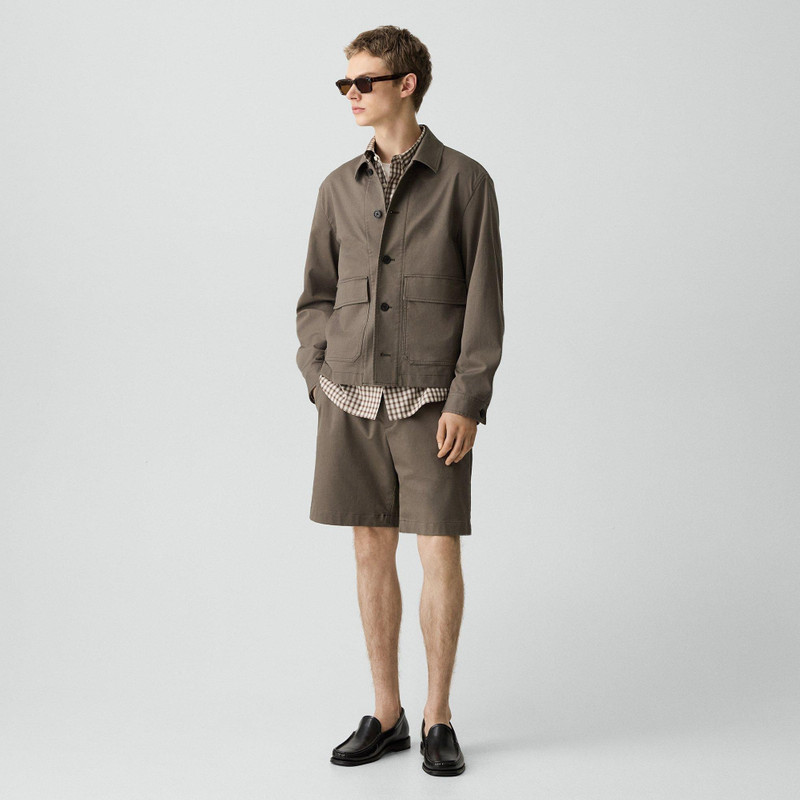 Theory Button-Up Jacket in Moonsoft Cotton outlook