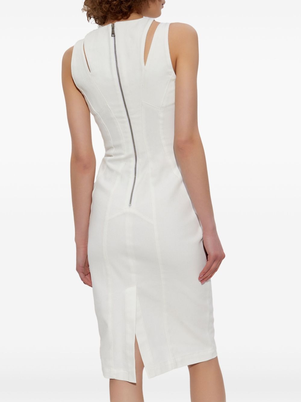 rear slit midi dress - 4