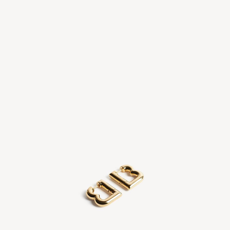 BALENCIAGA Women's Eisa B Xs Earrings in Shiny Gold outlook