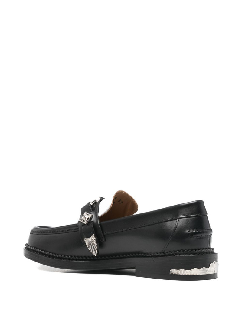 hardware-embellished colour-block loafers 3