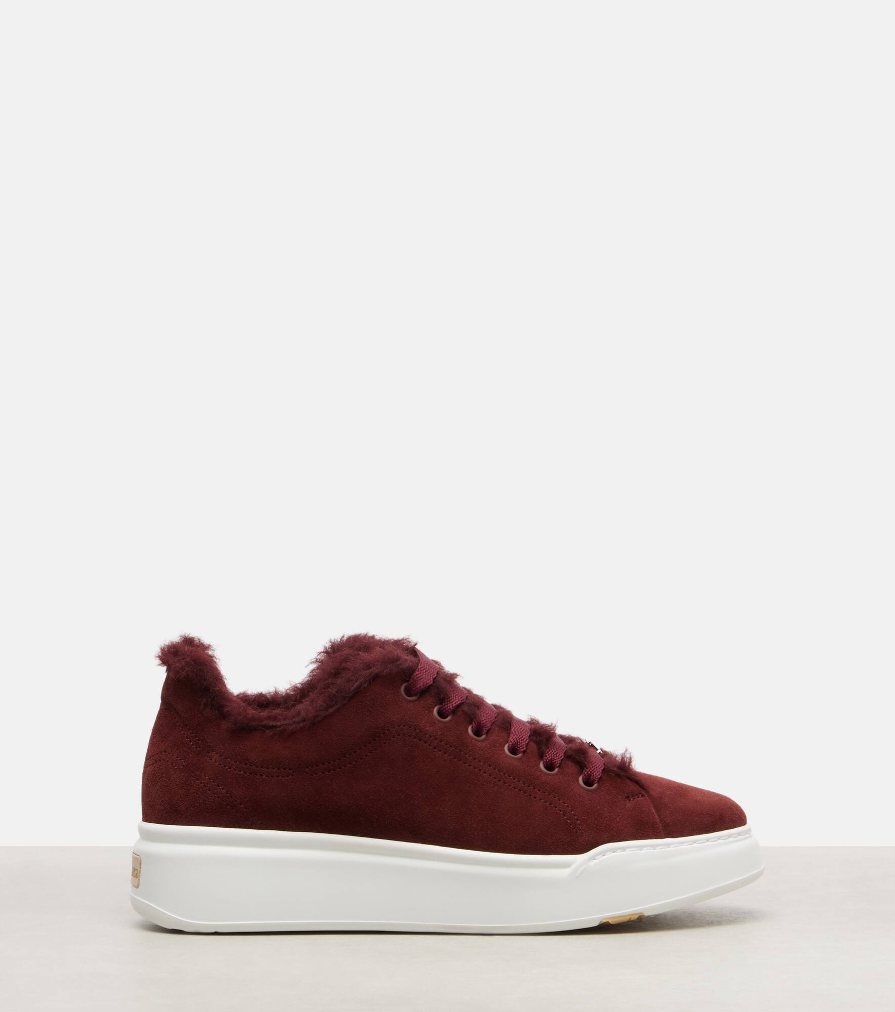 Tmaxi Teddy-trimmed suede sneakers - 4