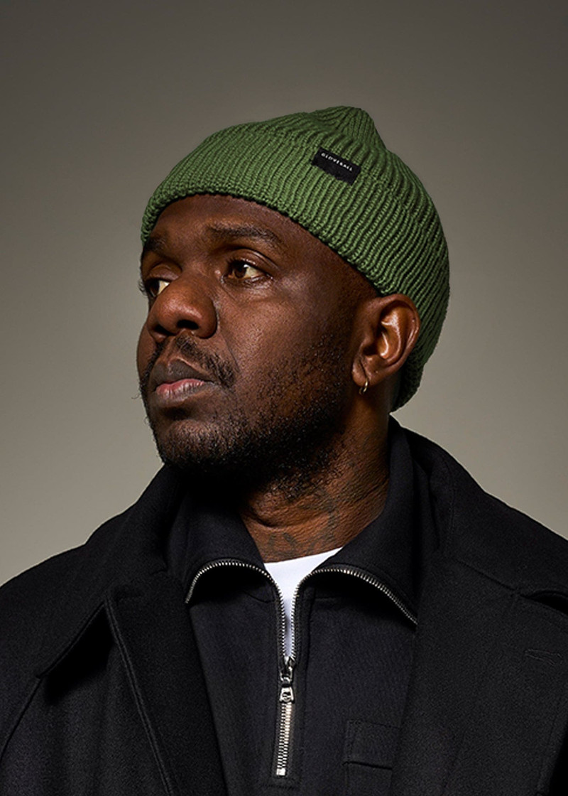 GLOVERALL Unisex Merino Wool Watch Cap Green outlook