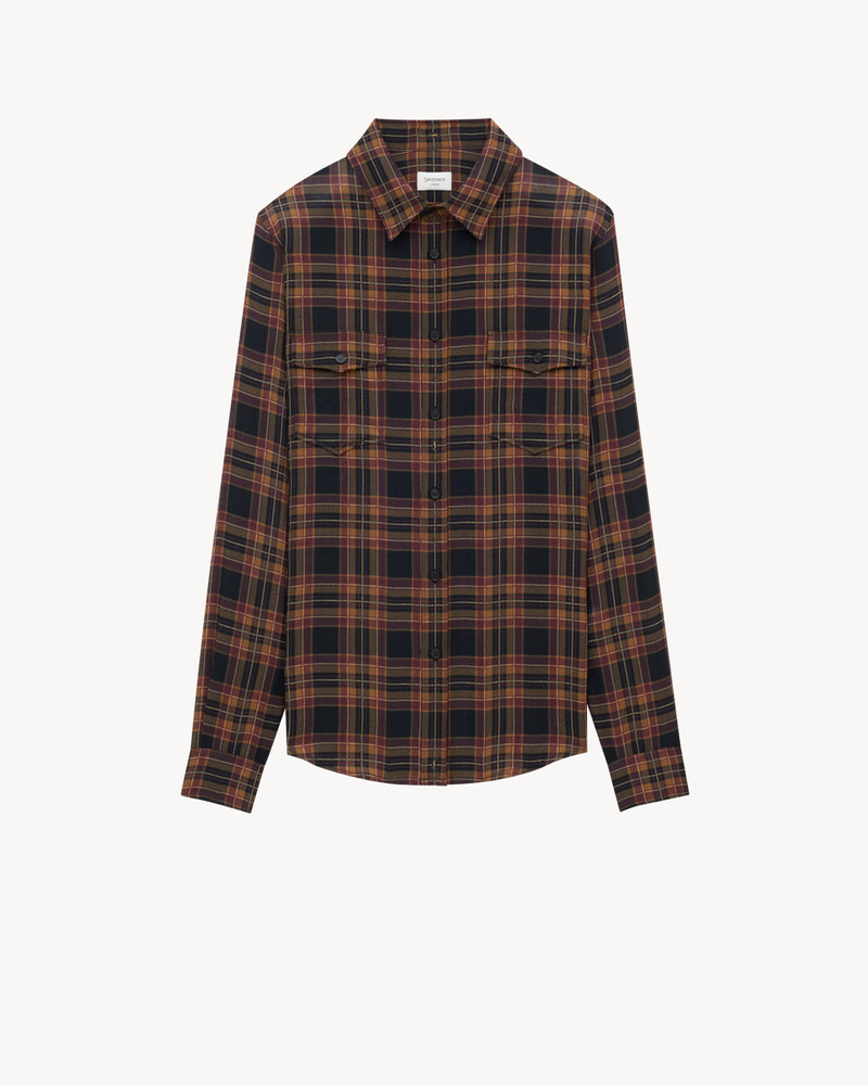 CASSANDRE SHIRT IN WOOL TARTAN 1