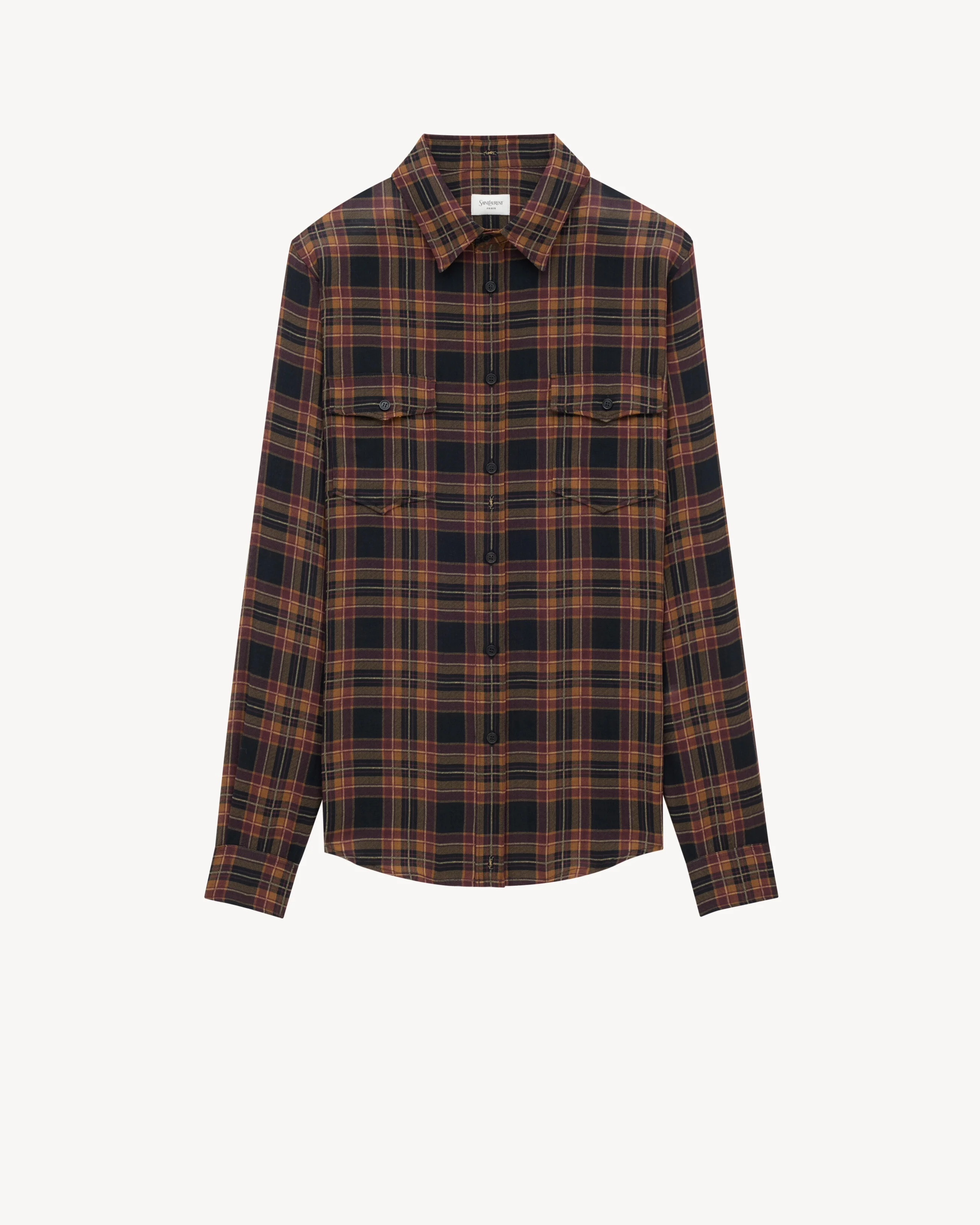 CASSANDRE SHIRT IN WOOL TARTAN - 1