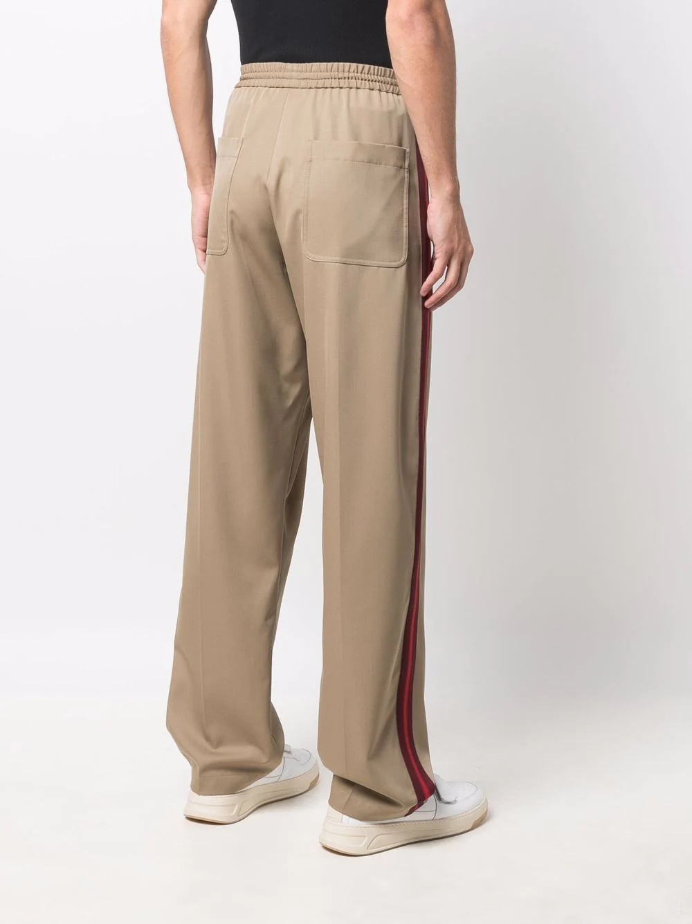 side-stripe detail trousers - 4