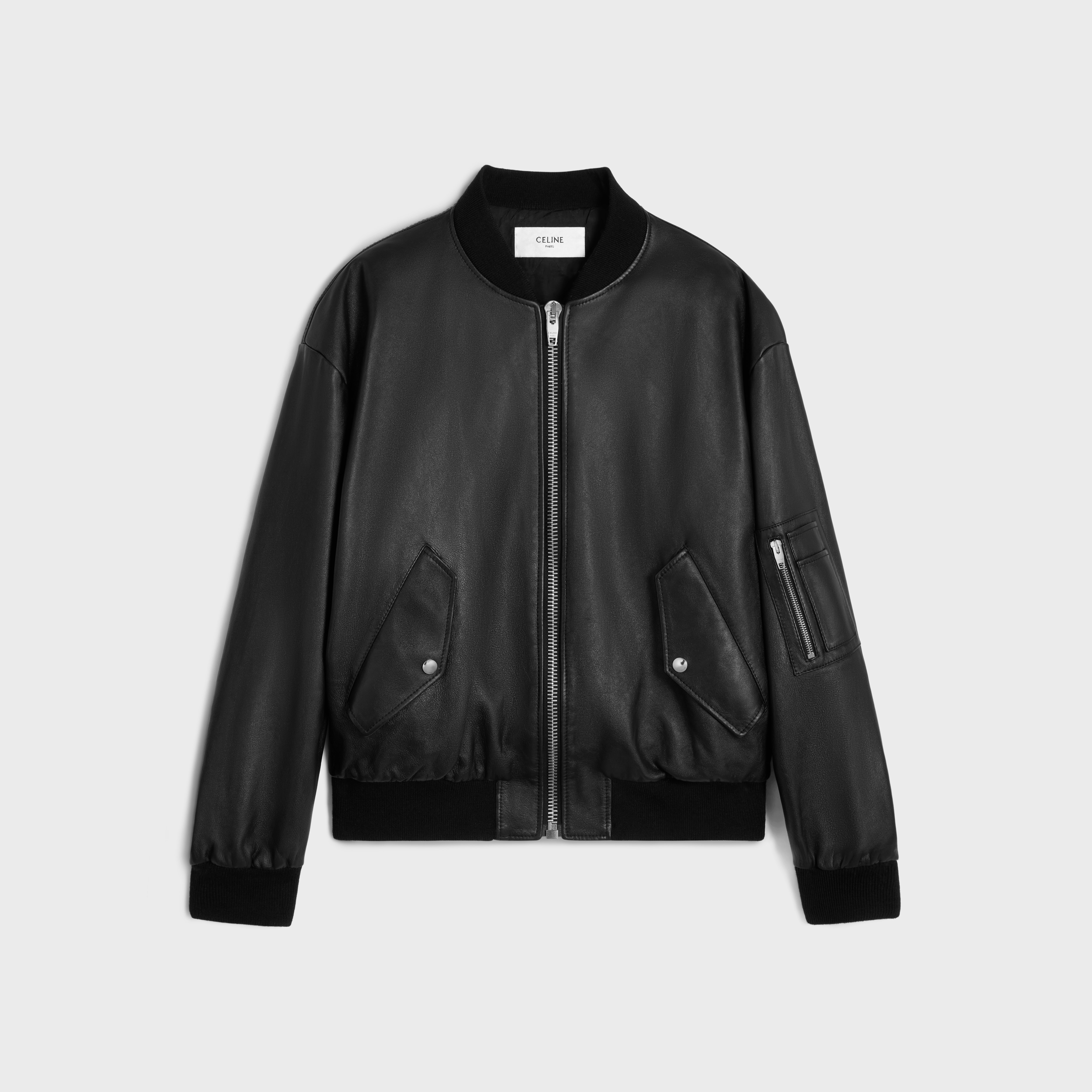 CELINE oversized bomber jacket in calfskin | REVERSIBLE