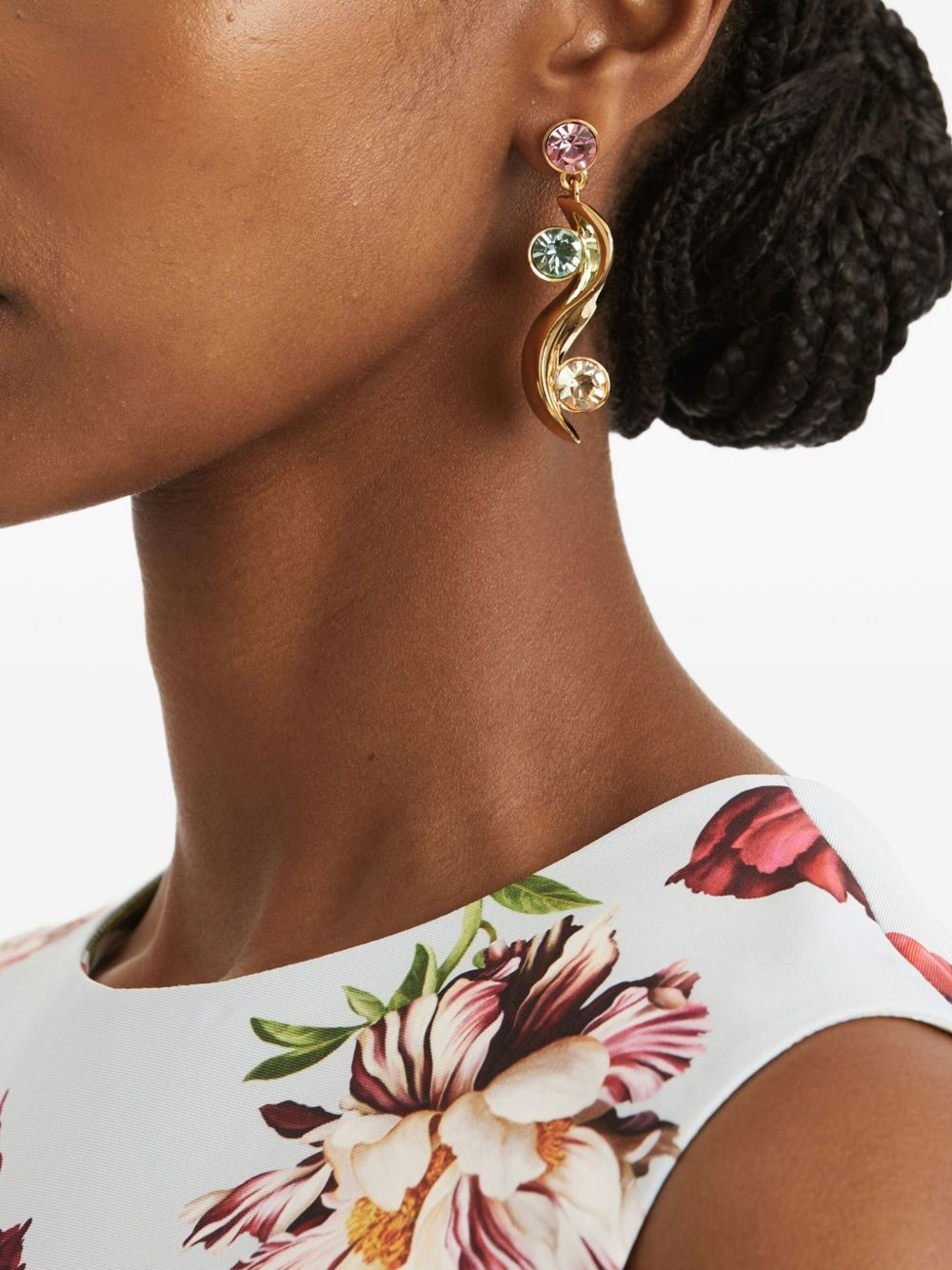 crystal-embellished earrings - 2