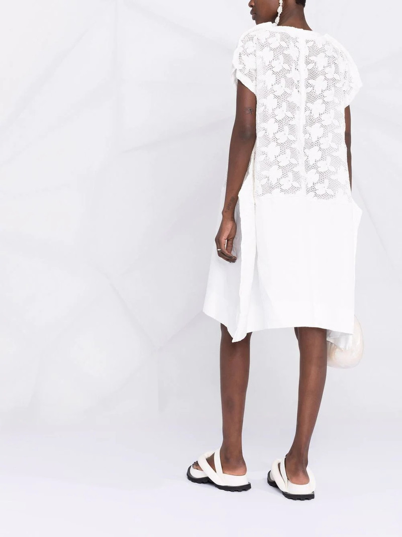 floral-embroidered mesh T-shirt dress 6
