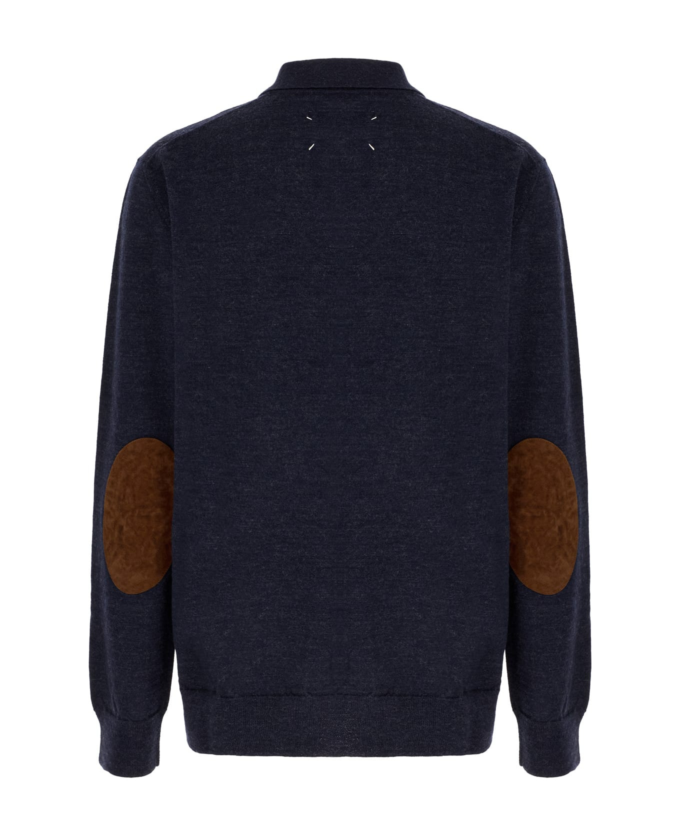 Midnight Blue Wool Polo Shirt - 2