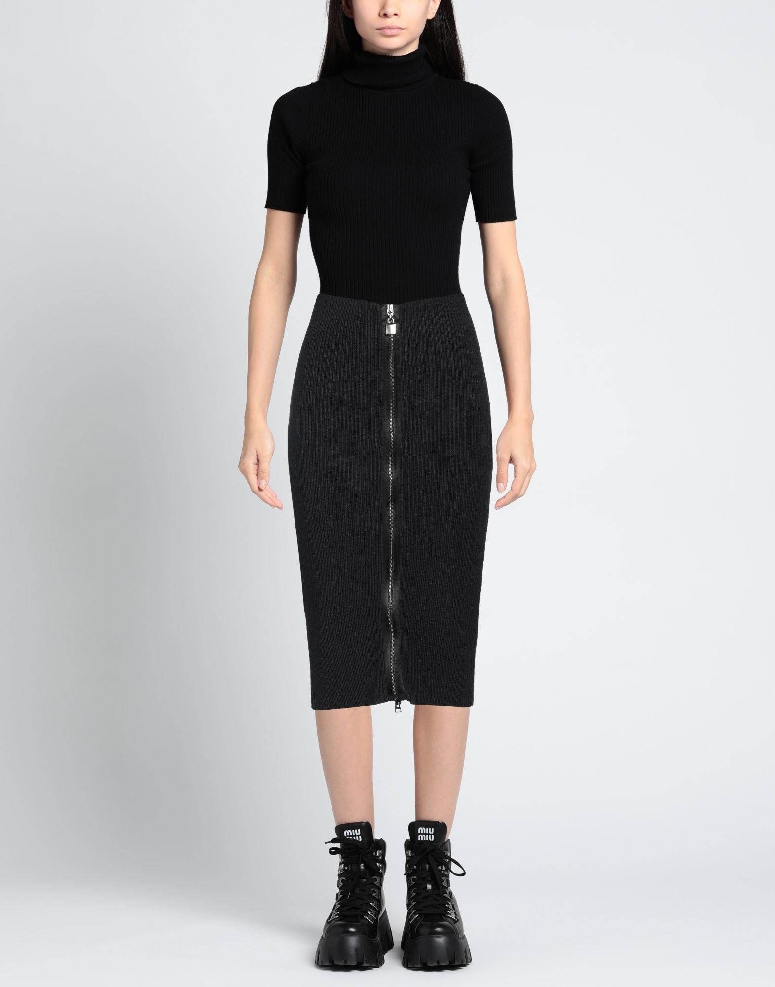 Black Women's Midi Skirt - 2