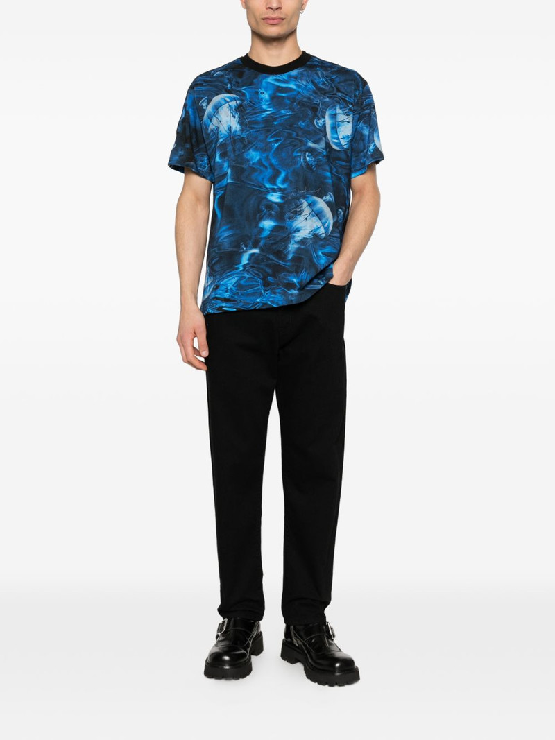 VERSACE JEANS COUTURE logo-tape graphic T-shirt outlook