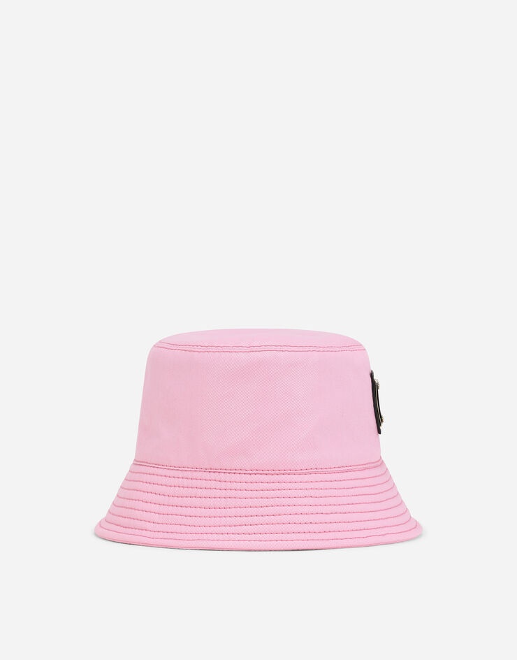 Coated cotton bucket hat with plate - 4
