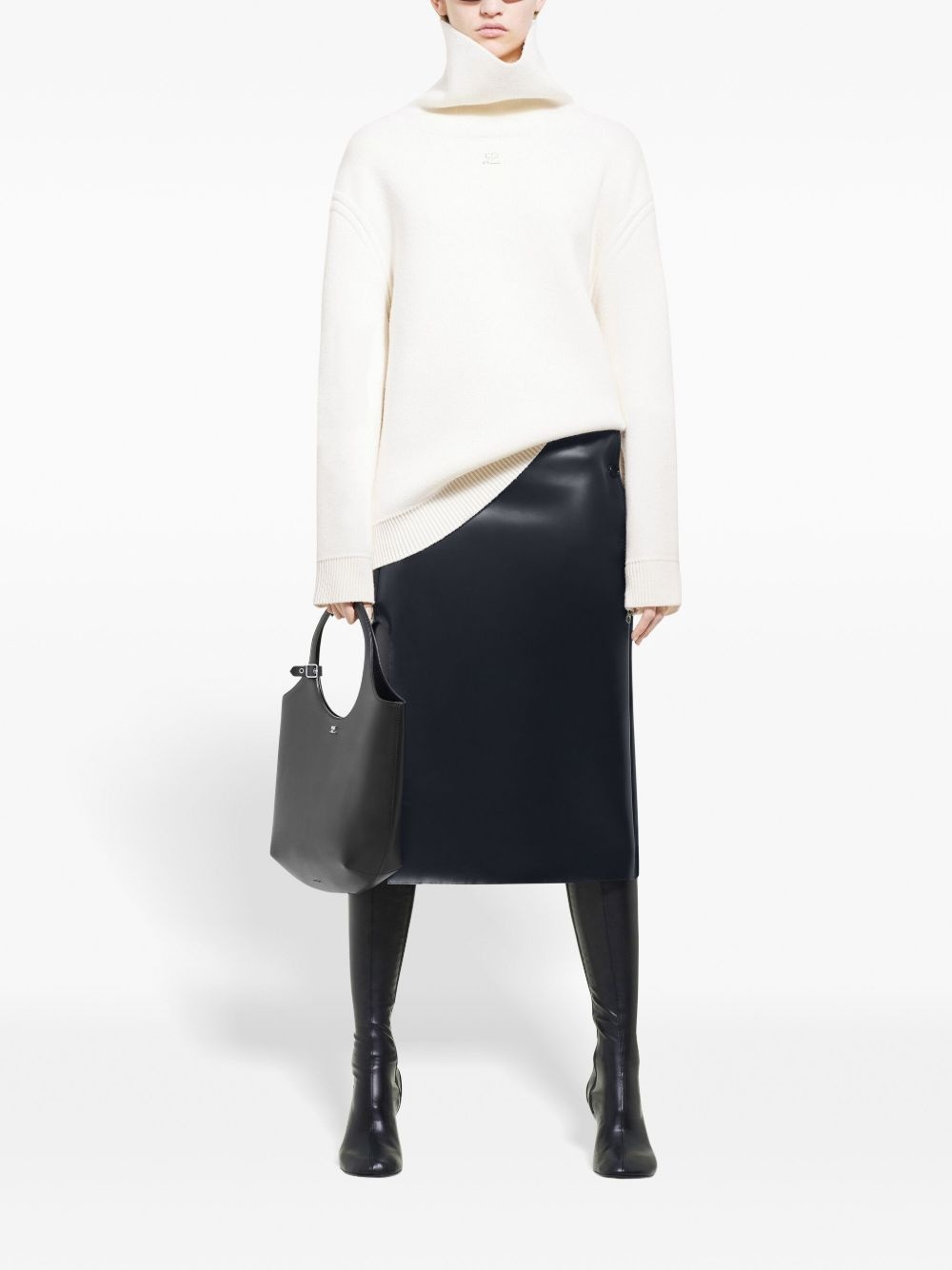 oblique translucent skirt - 2
