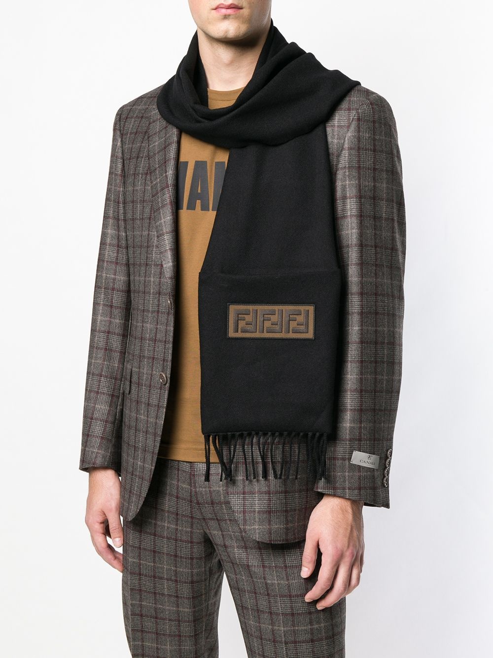 FF motif patch scarf - 2