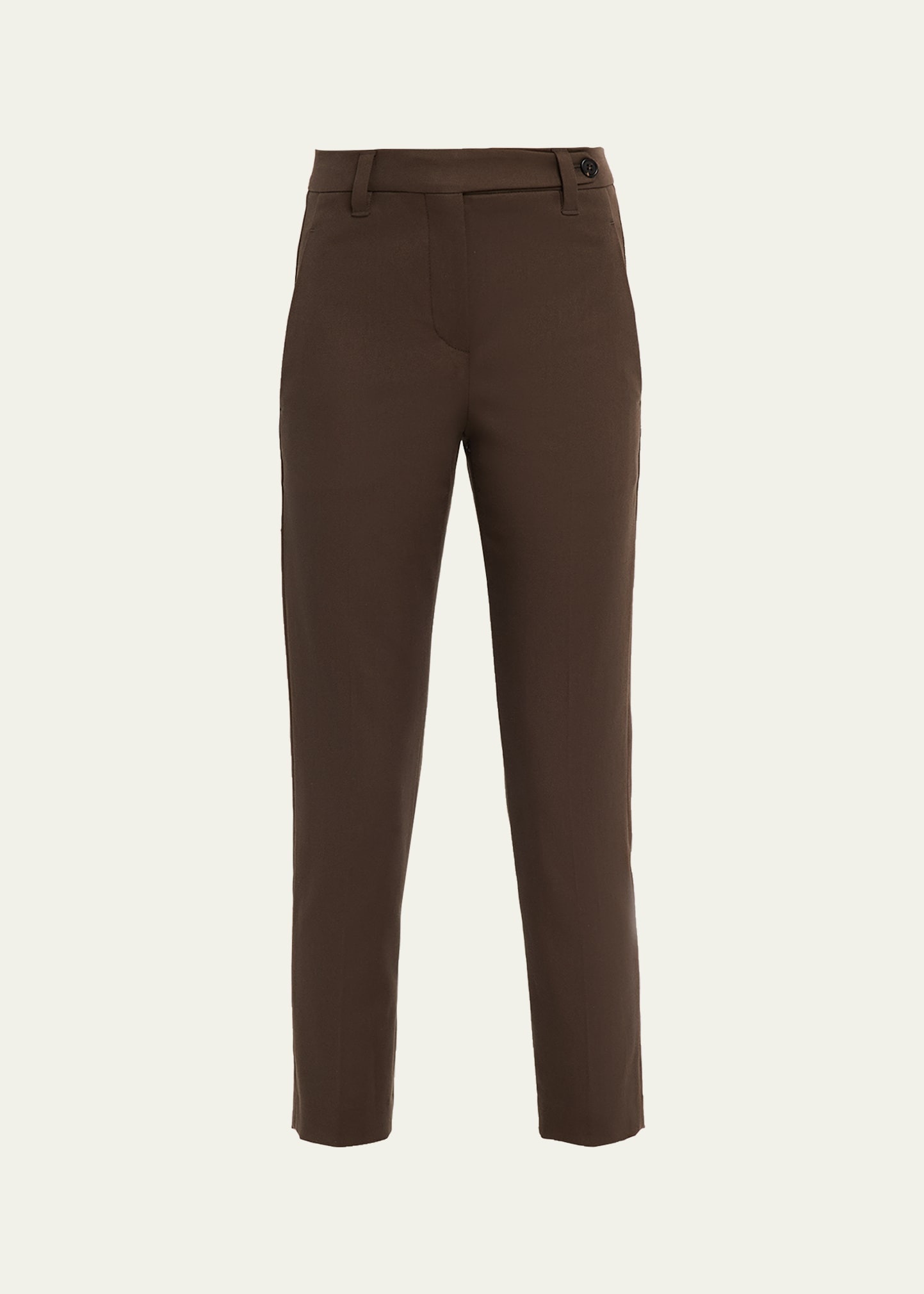 Cotton Twill Slim-Leg Ankle Pants - 1