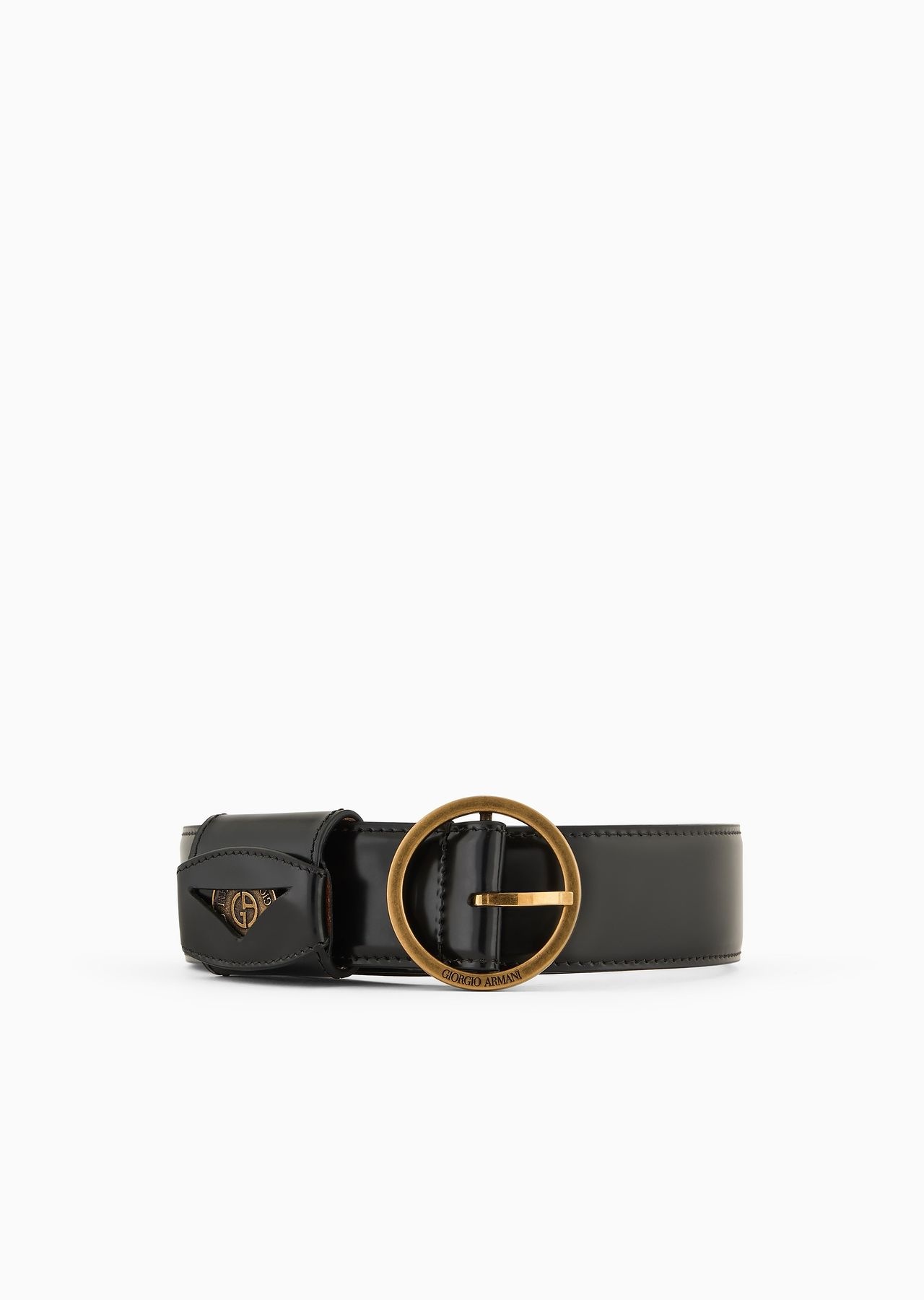 Brushed leather belt - 1