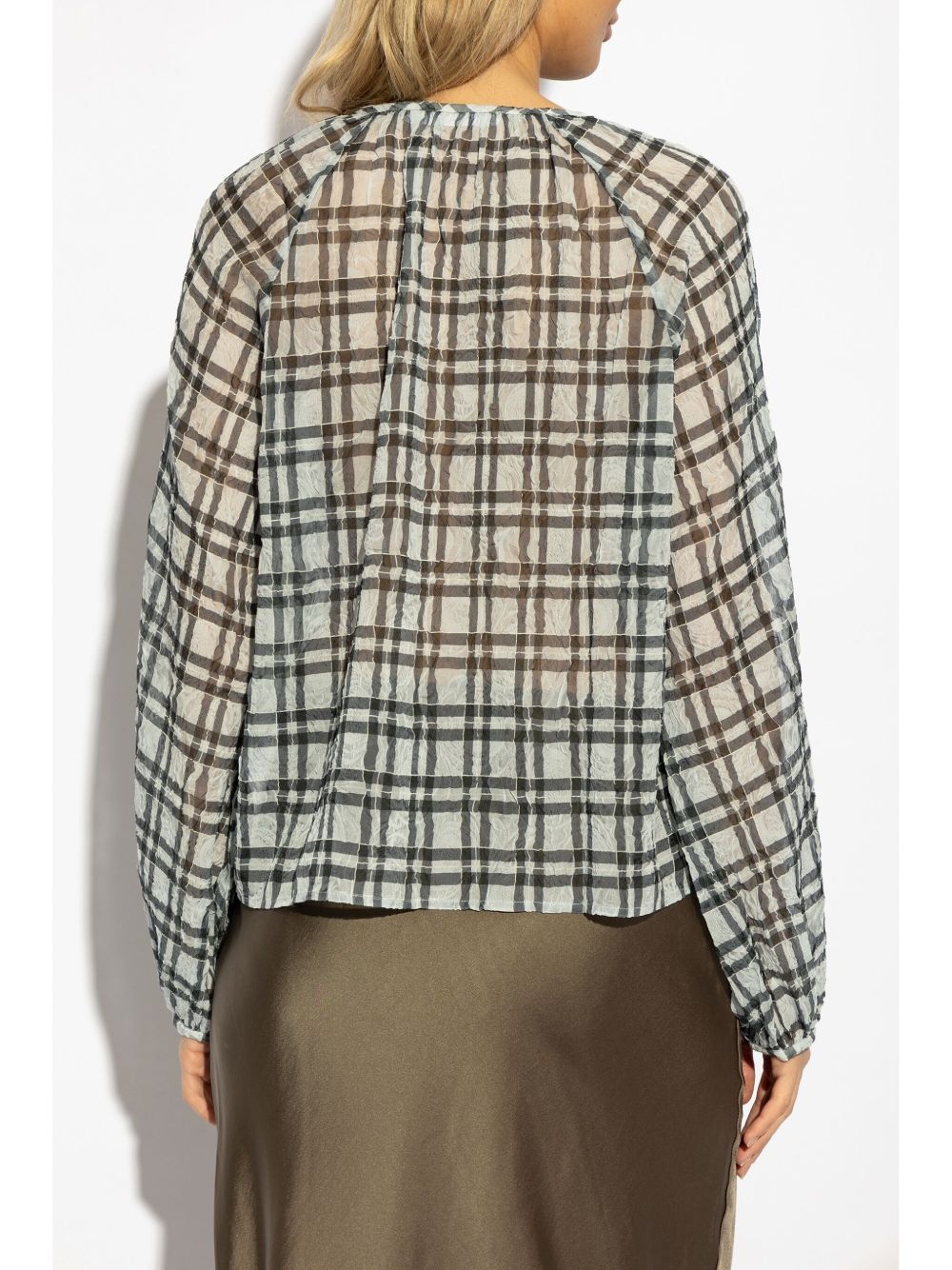 checked blouse - 4