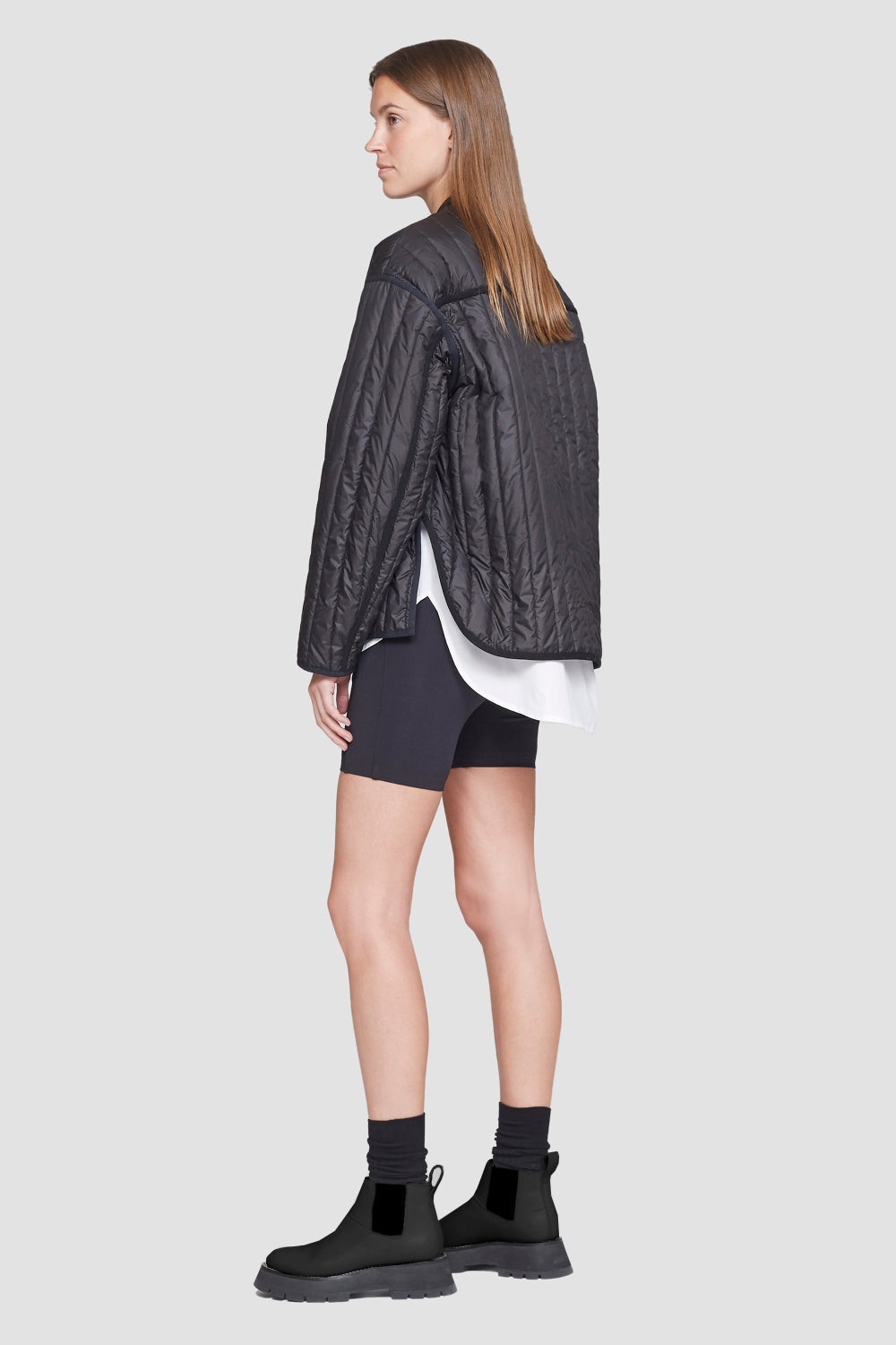 Quilted Single-Breasted Jacket - 3