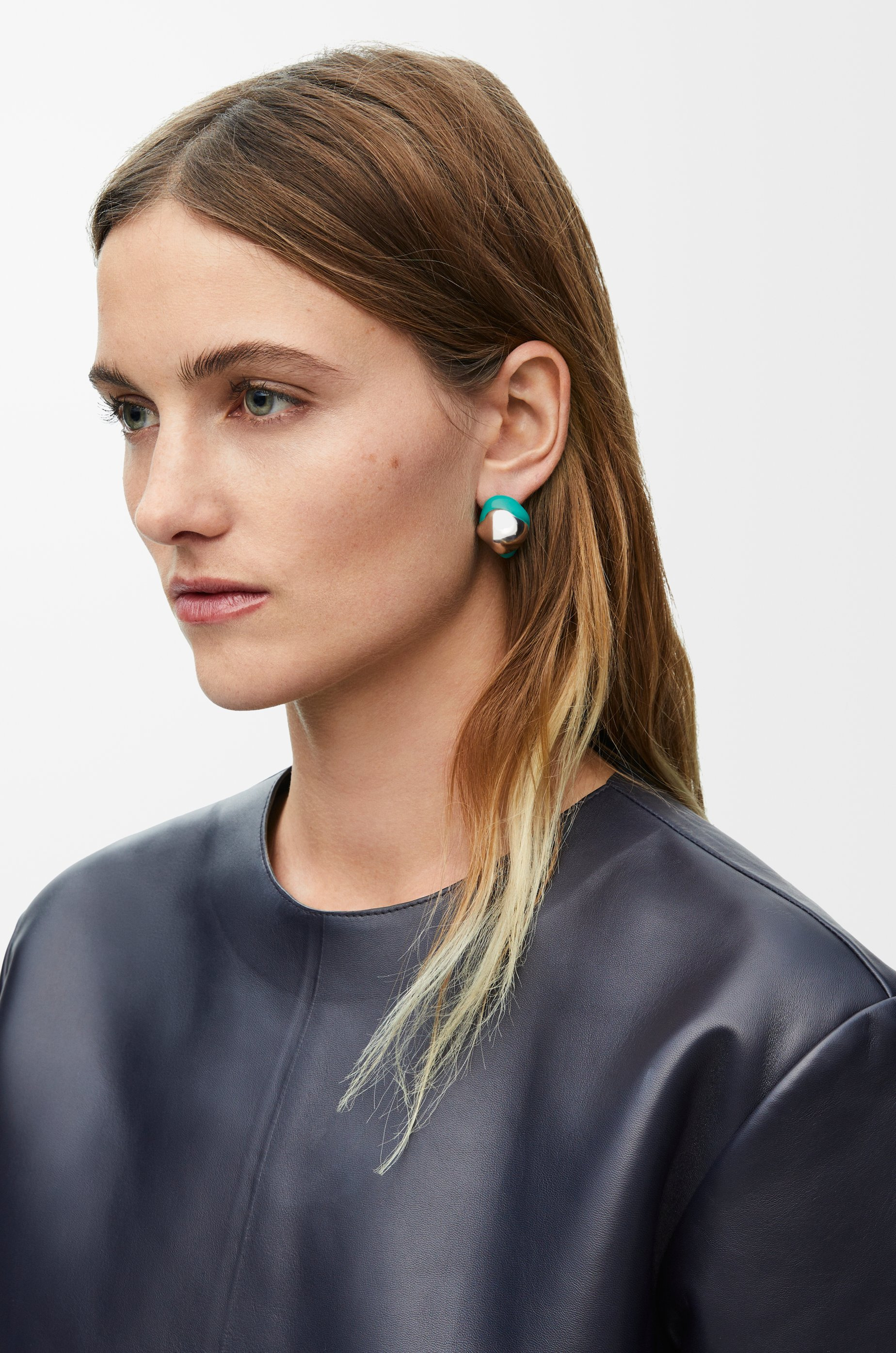 Foam Drip earrings in sterling silver and enamel - 2