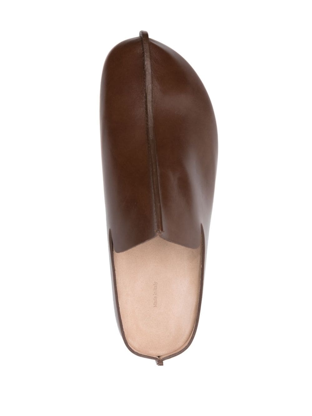 leather platform clogs - 4