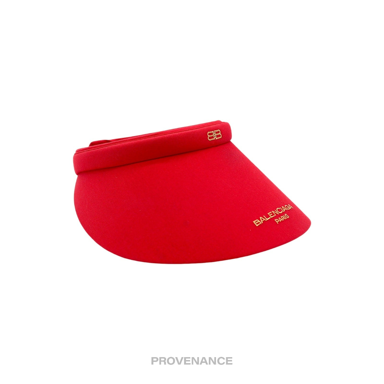 Balenciaga BB Logo Embroidered Visor - Red - 3