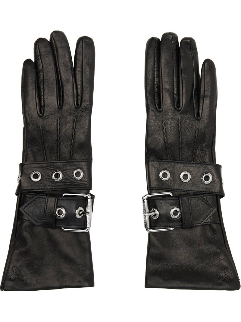 Black Belt Buckle Gloves 1