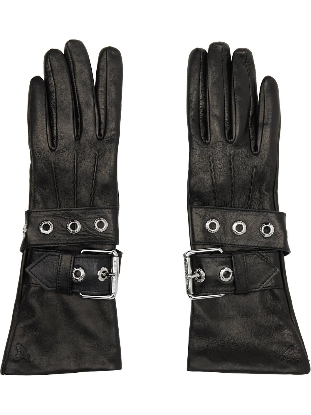 Black Belt Buckle Gloves - 1