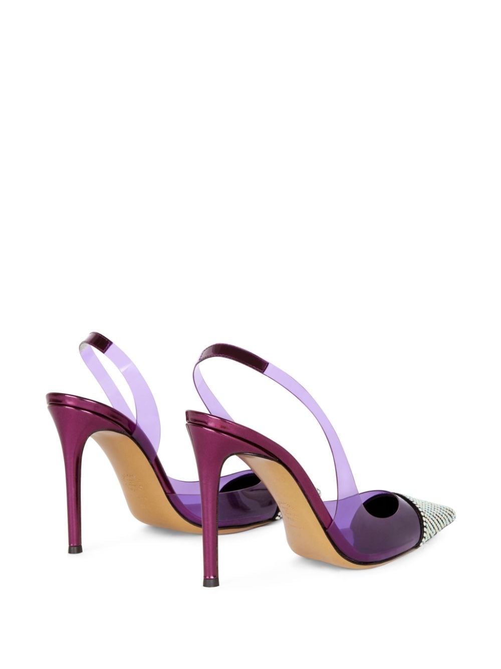 Amber Ghost 105mm slingback pumps - 3