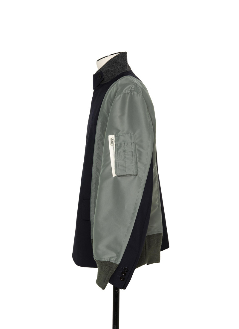 sacai Suiting x Nylon Twill Jacket outlook