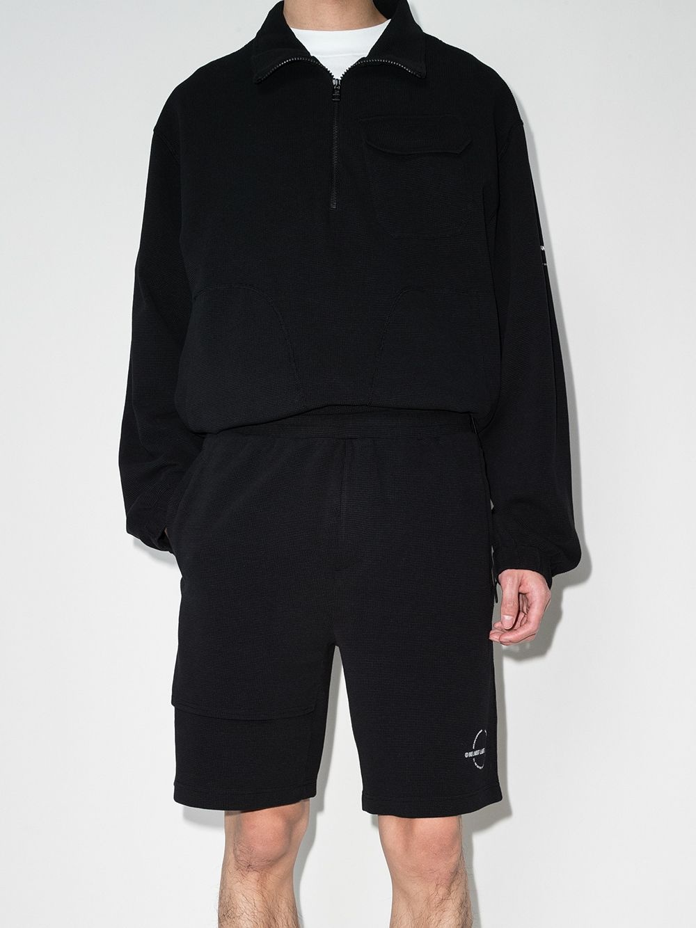 logo-embroidered track shorts - 2