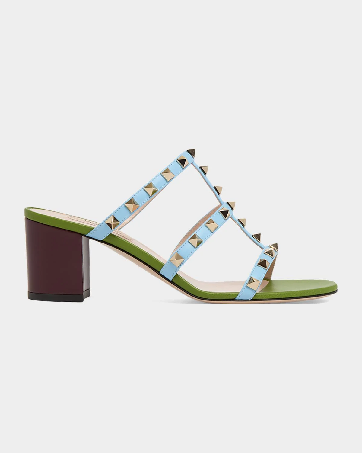 60mm Rockstud Caged Slide Sandals - 1