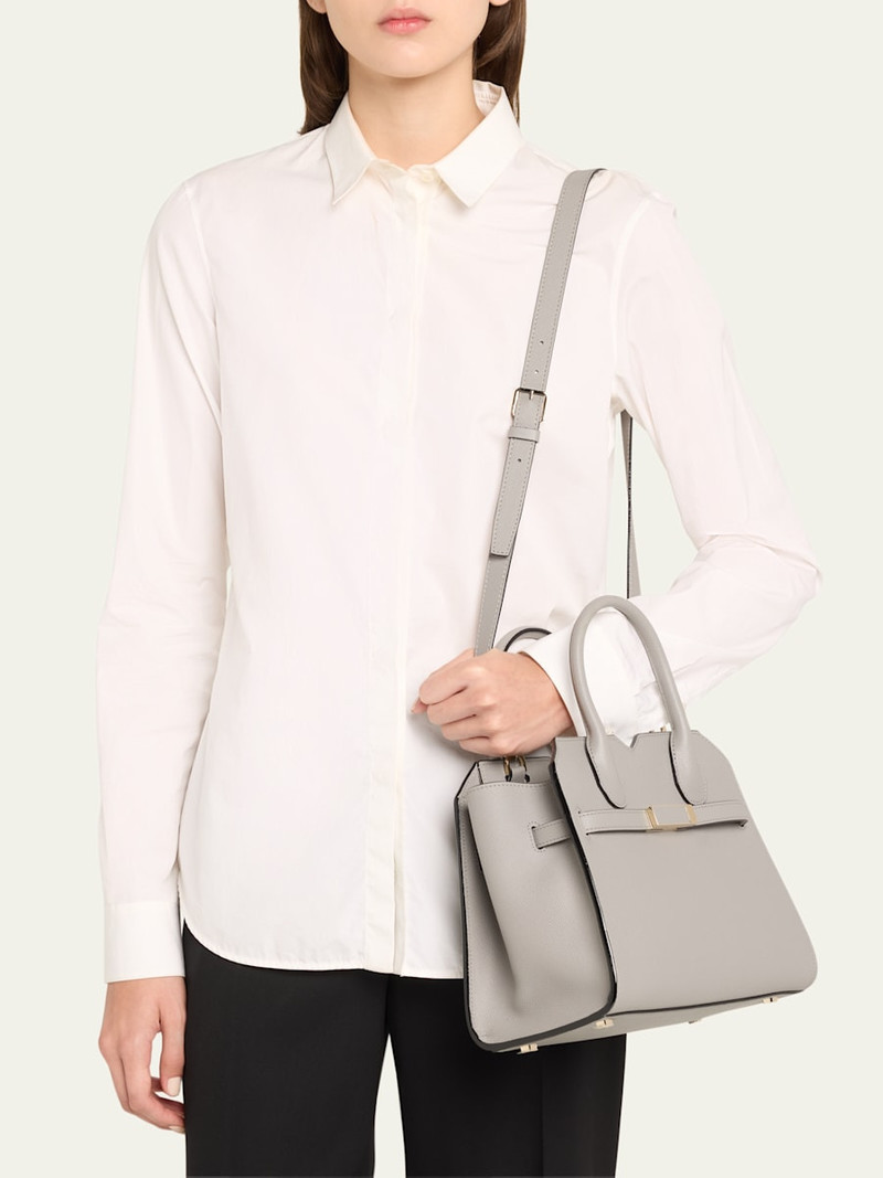 Valextra Milano Mini Leather Tote Bag outlook