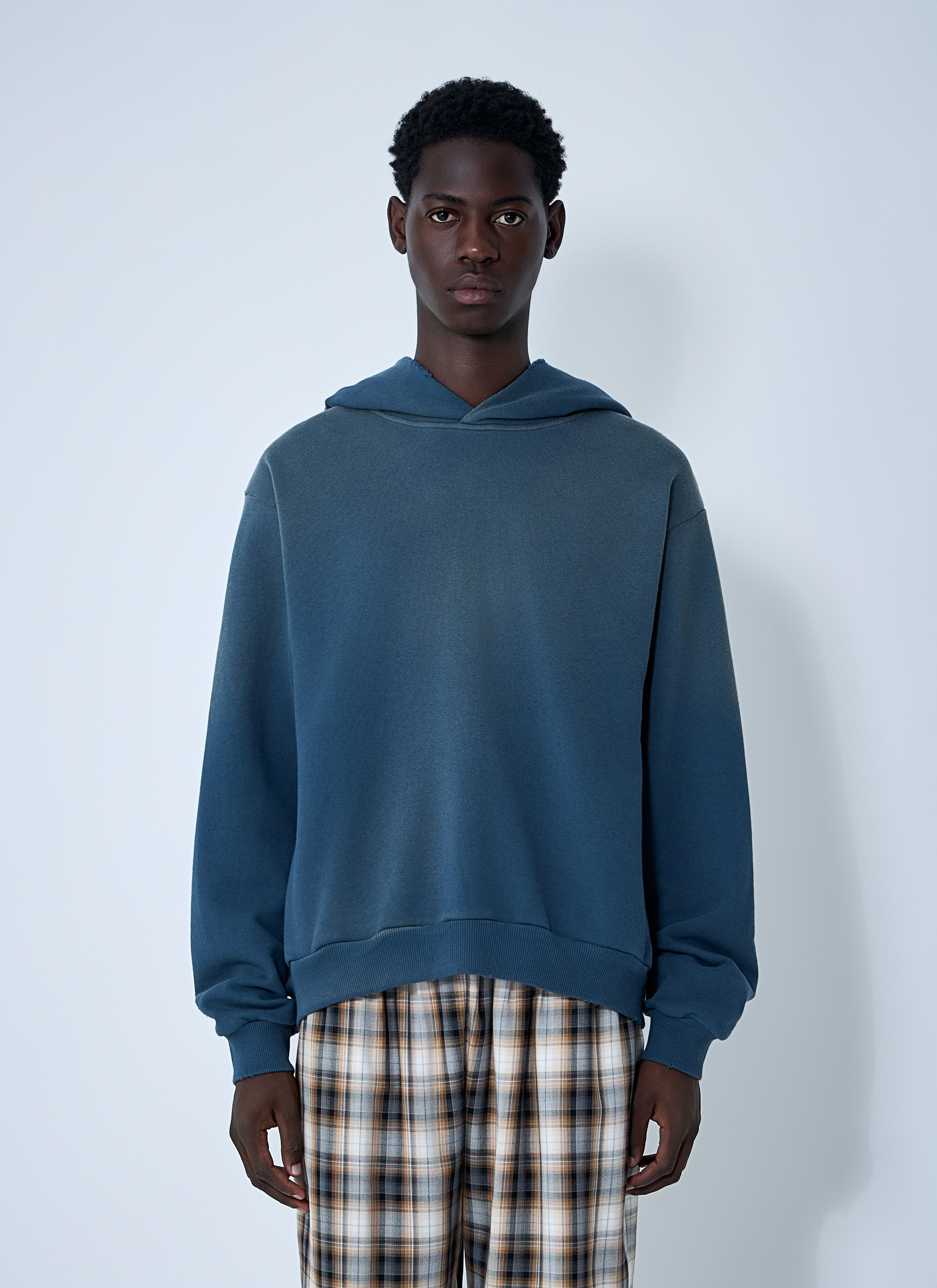 Hooded Logo Motif Sweatshirt - 1