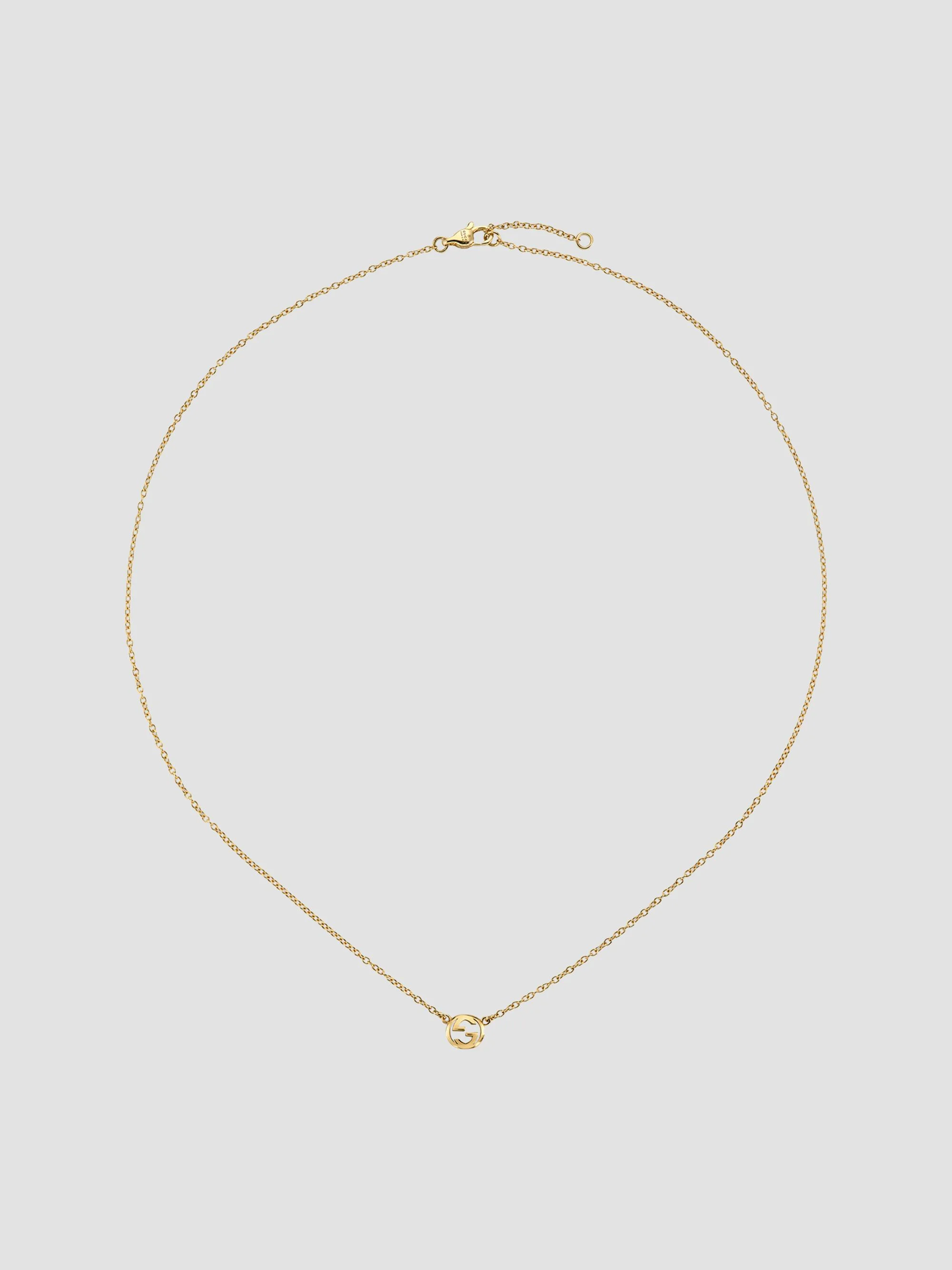 Women's Interlocking 18K Yellow Gold Pendant Necklace - Yellow Gold - 1