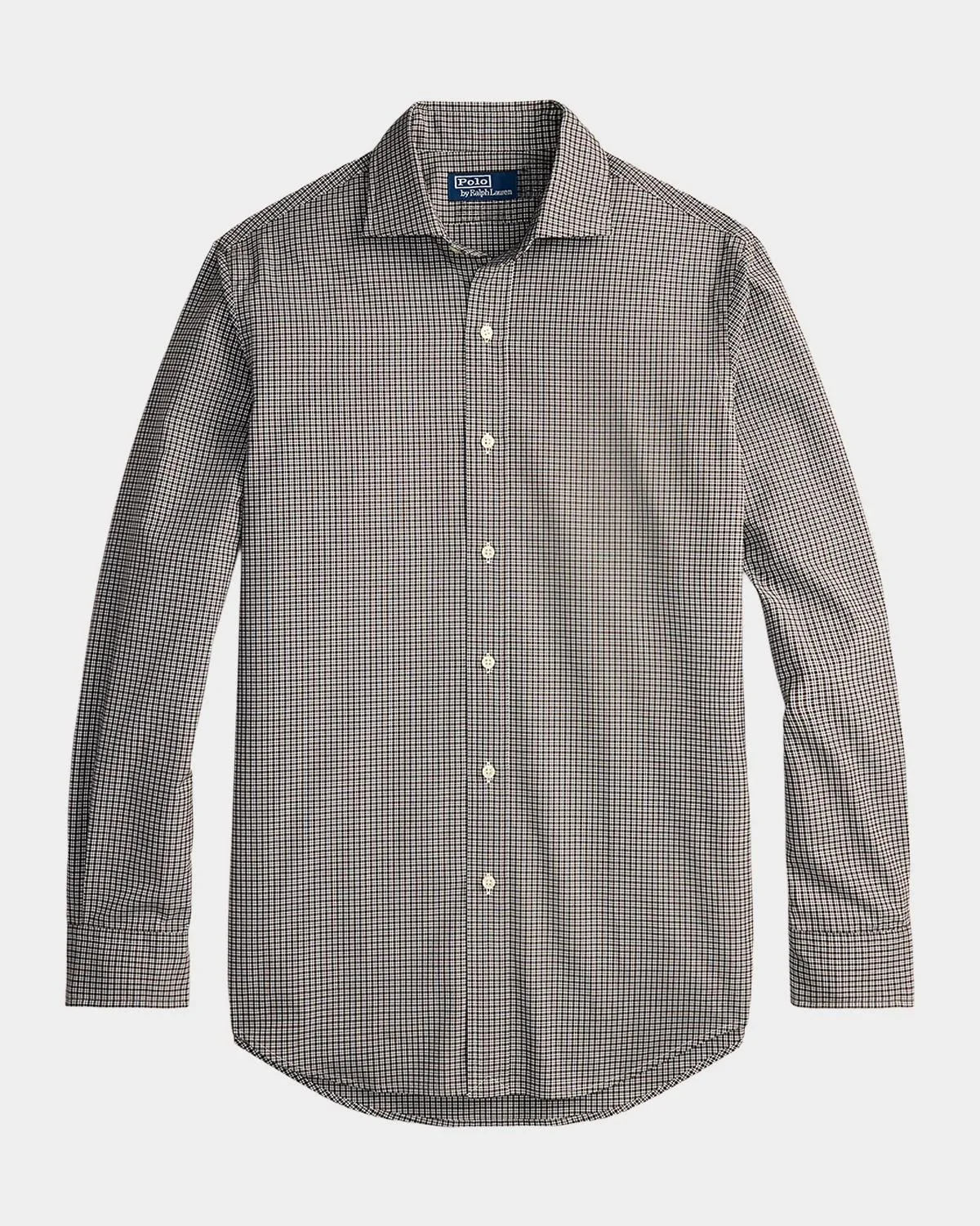 Men's Classic-Fit Checked Poplin Shirt - 1
