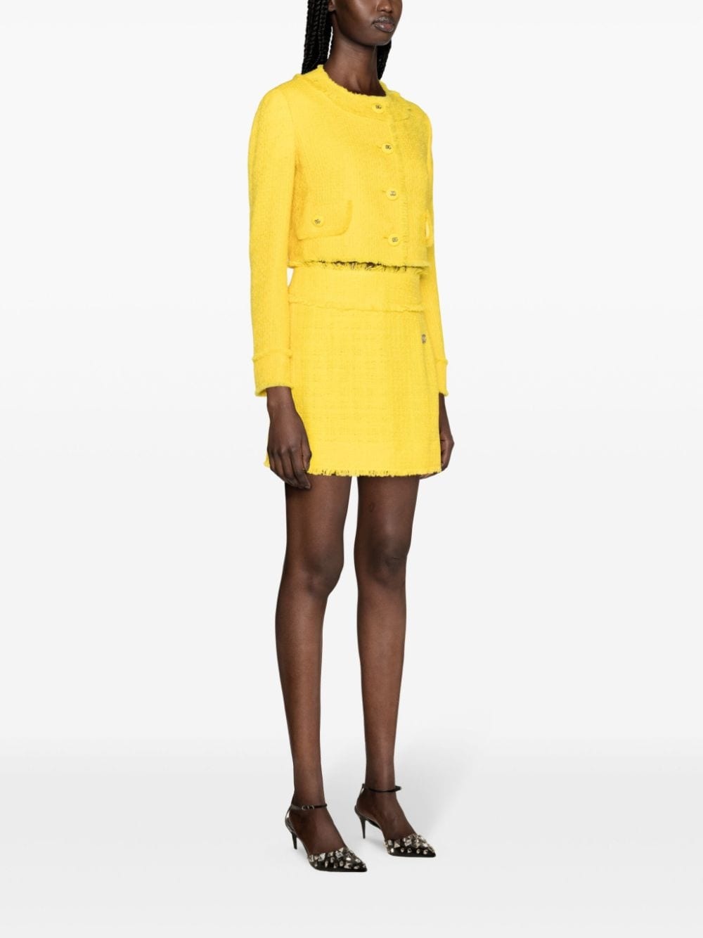 tweed A-line miniskirt - 3