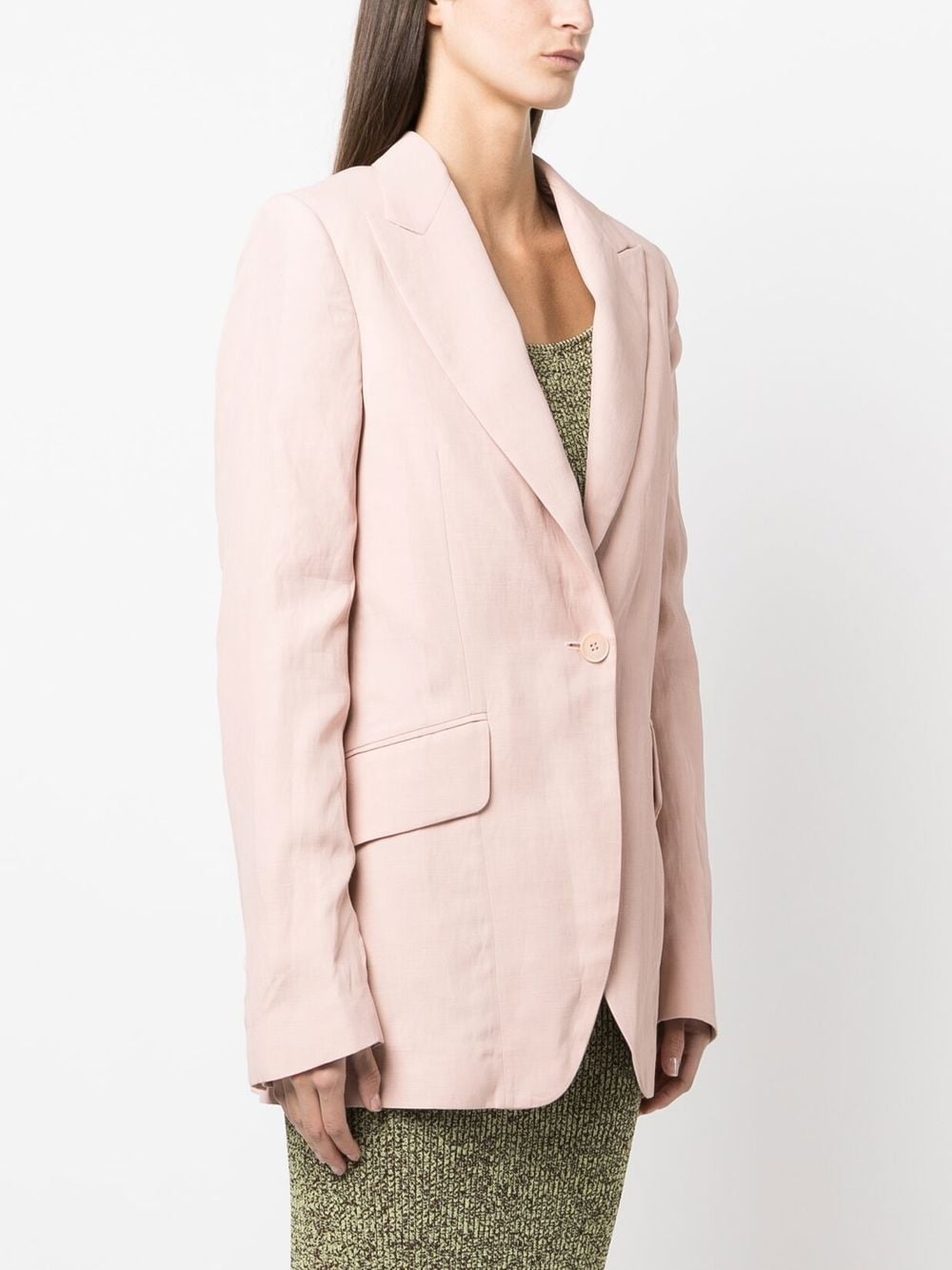 buttoned single-breasted blazer - 3