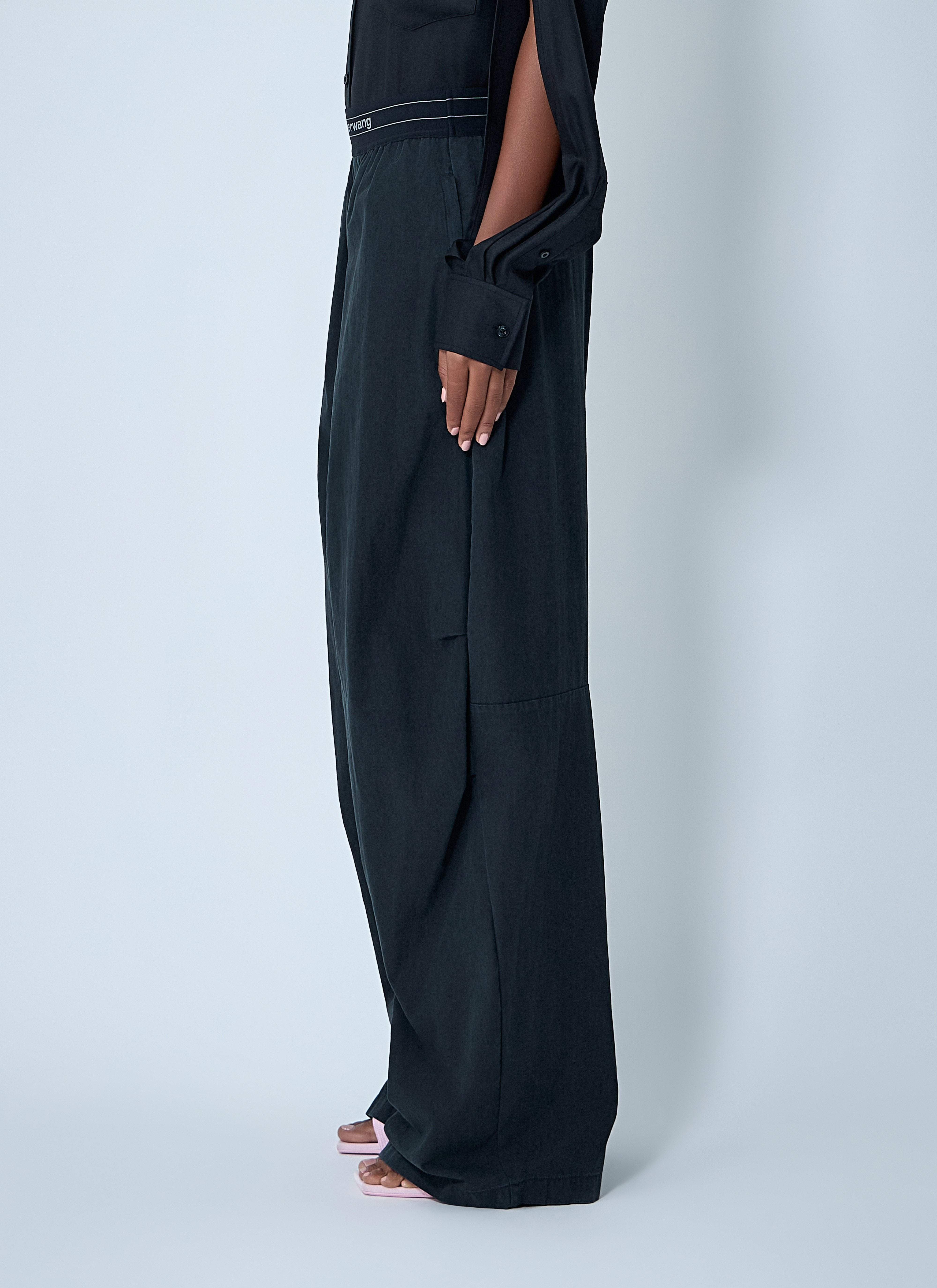 Alexander Wang Women Logo Motif Elasticated Pants - 3