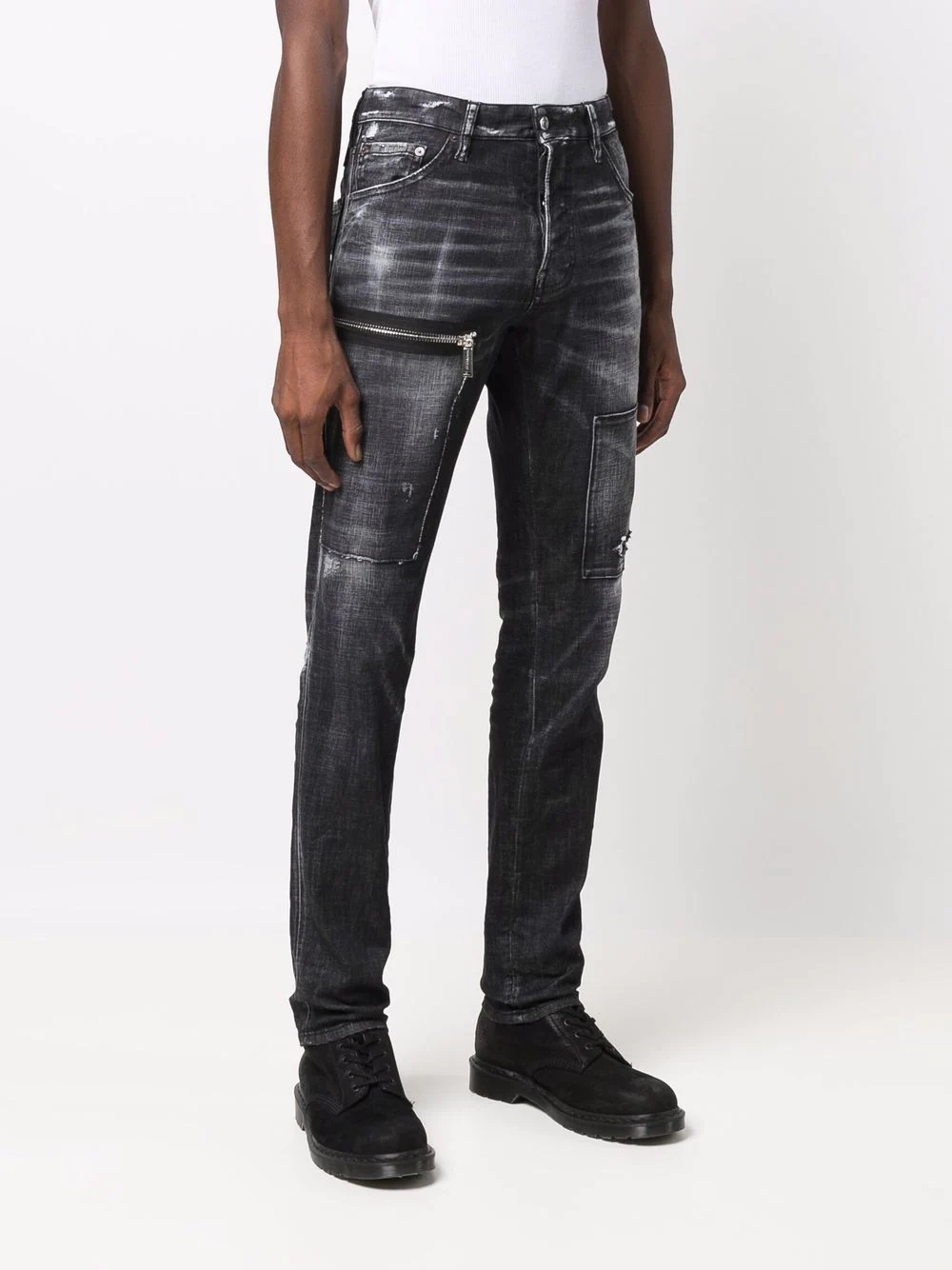 distressed-effect jeans - 3