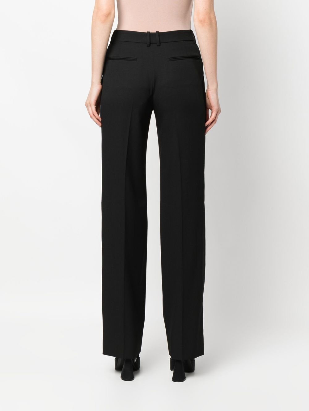 high-waisted straight-leg trousers - 4