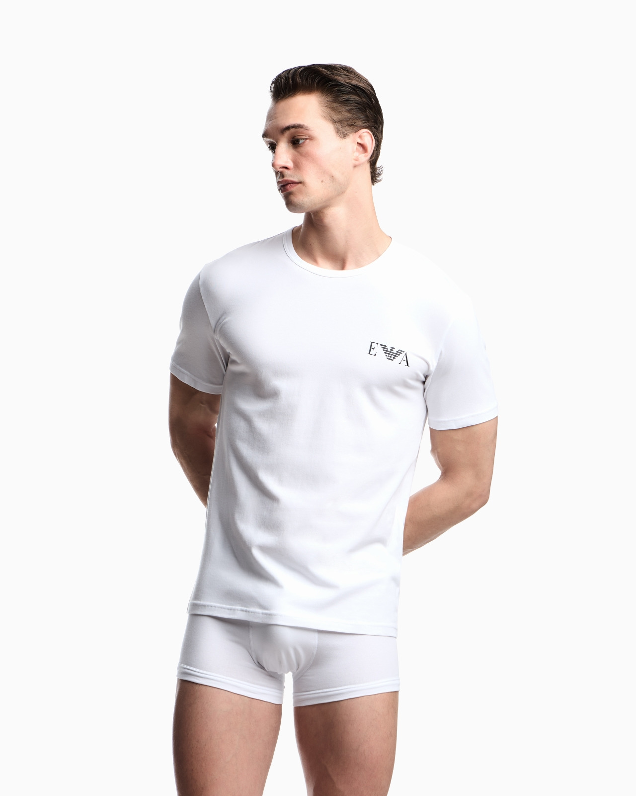 TWO-PACK OF STRETCH JERSEY FITTED LOUNGEWEAR T-SHIRTS - 2