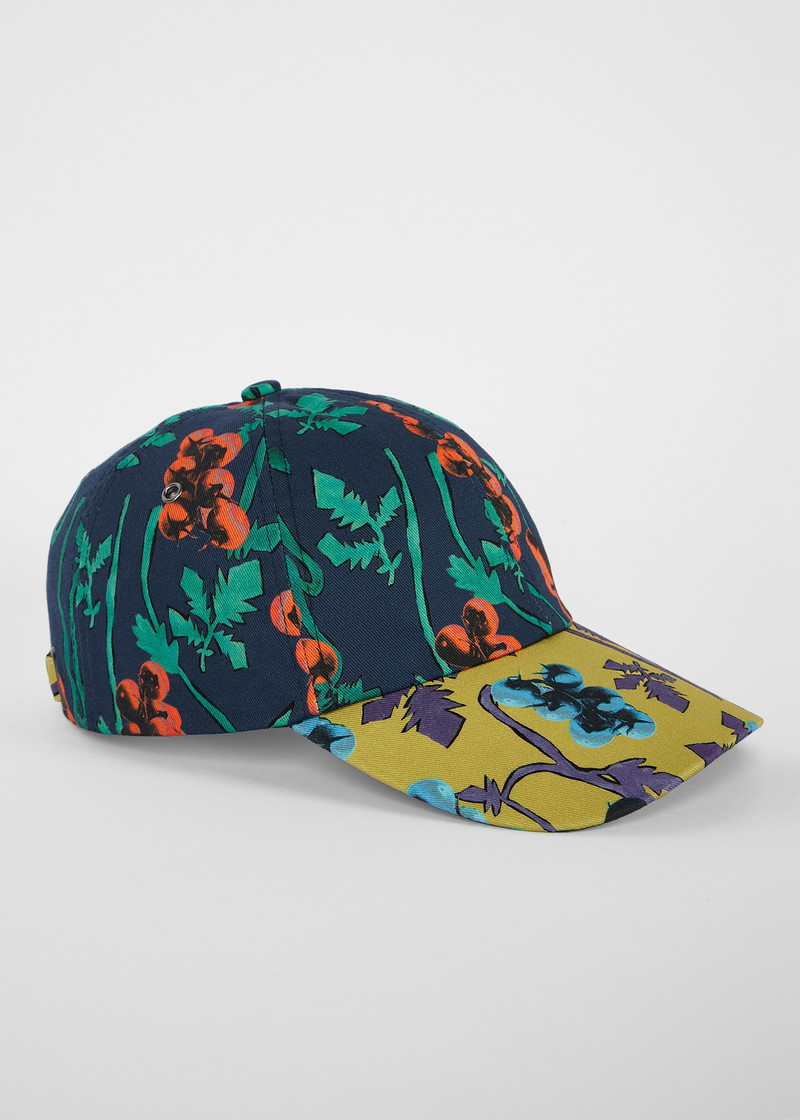 Paul Smith Blue Cotton 'Tomato Vine' Cap outlook