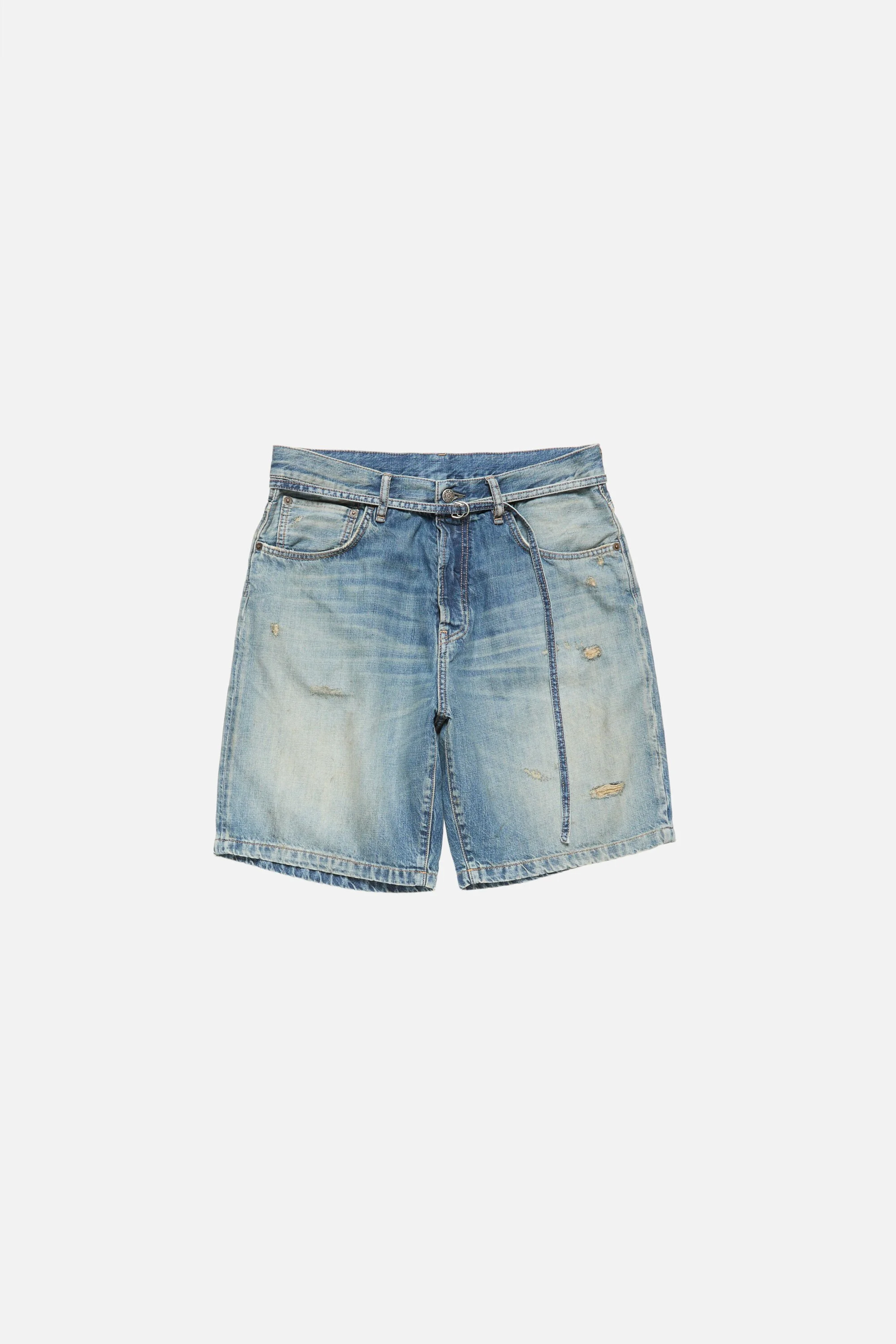 Denim shorts - loose fit - Mid Blue - 1
