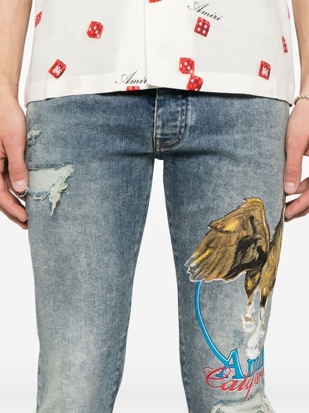 pegasus-print jeans - 5