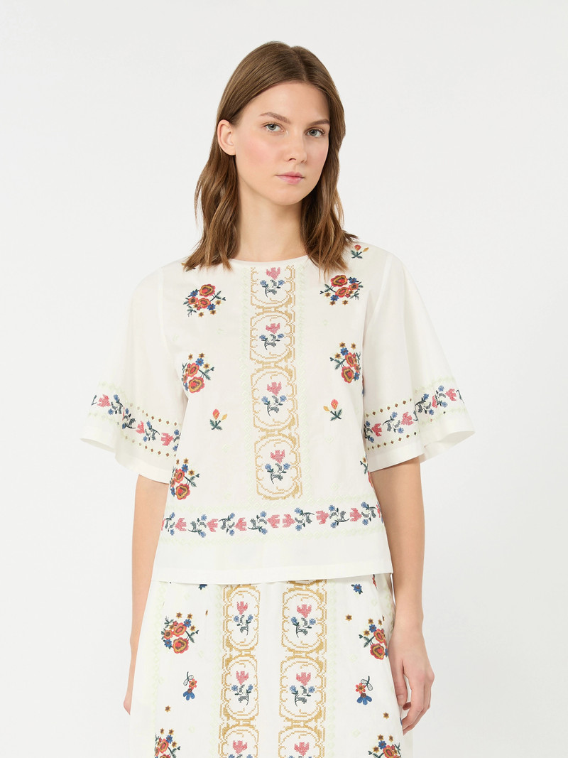 FELTRE Embroidered T-shirt - WHITE 3