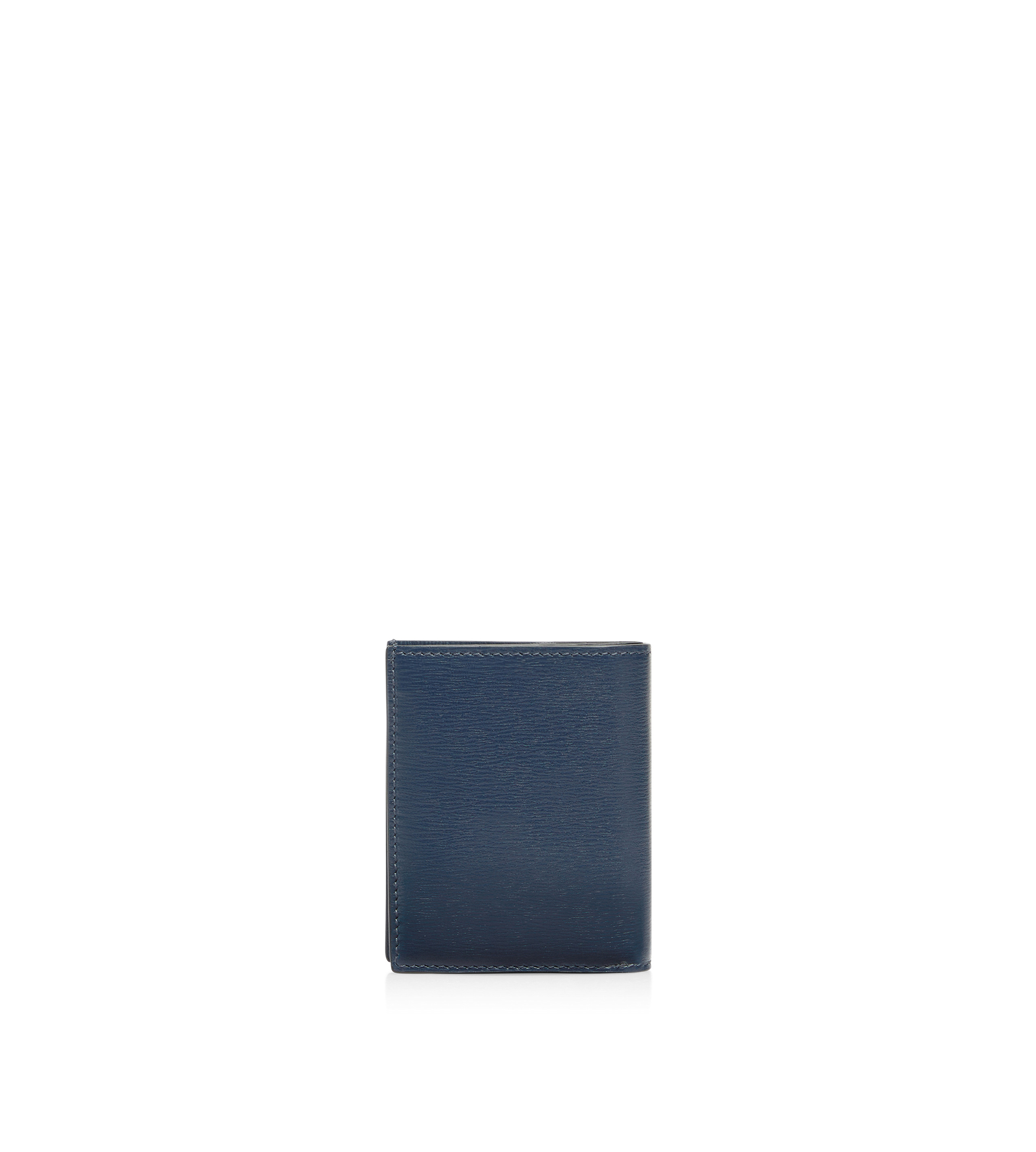 GRAIN LEATHER FOLDING CARDHOLDER - 3