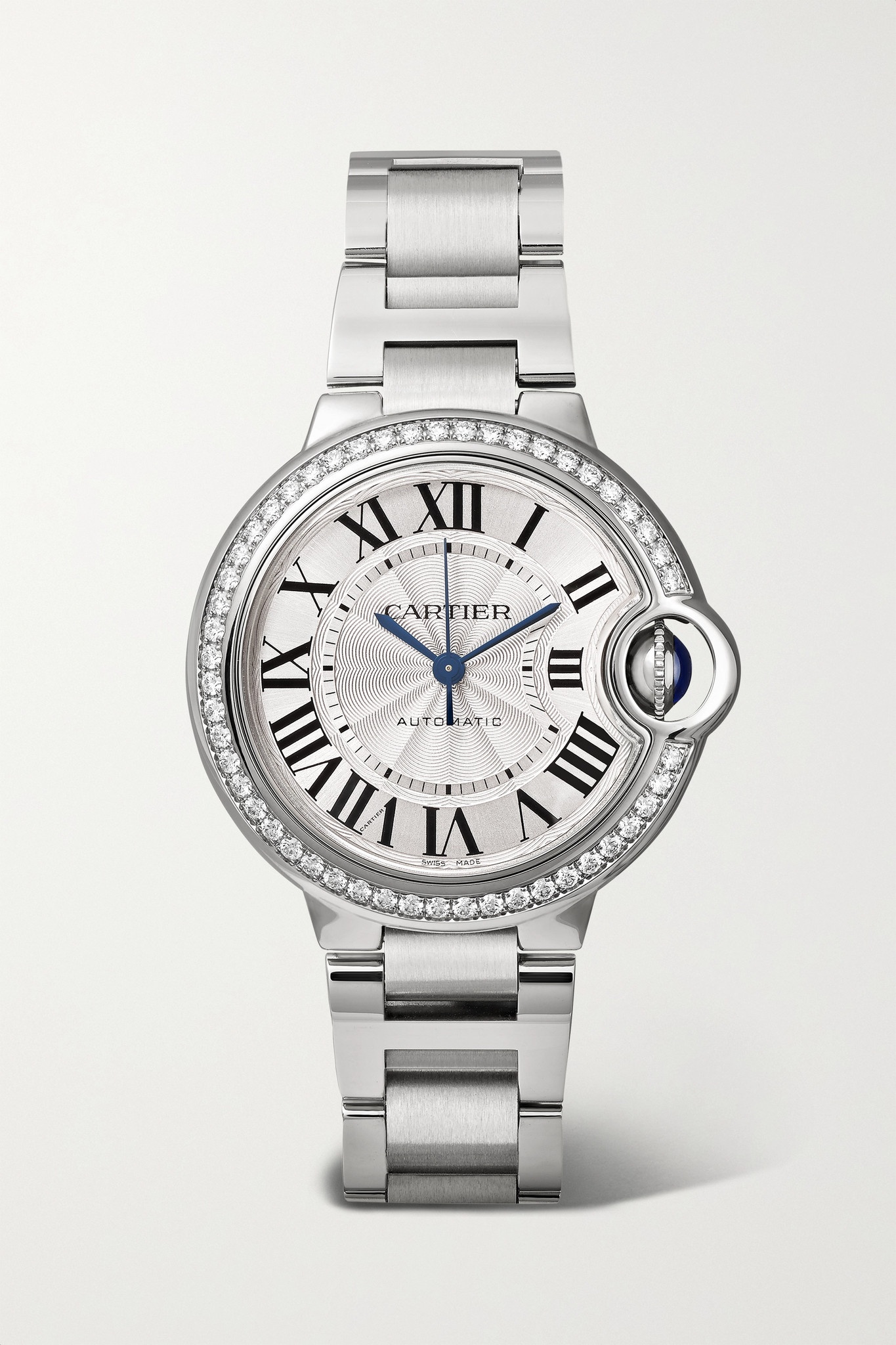 Ballon Bleu de Cartier Automatic 33mm stainless steel and diamond watch - 1