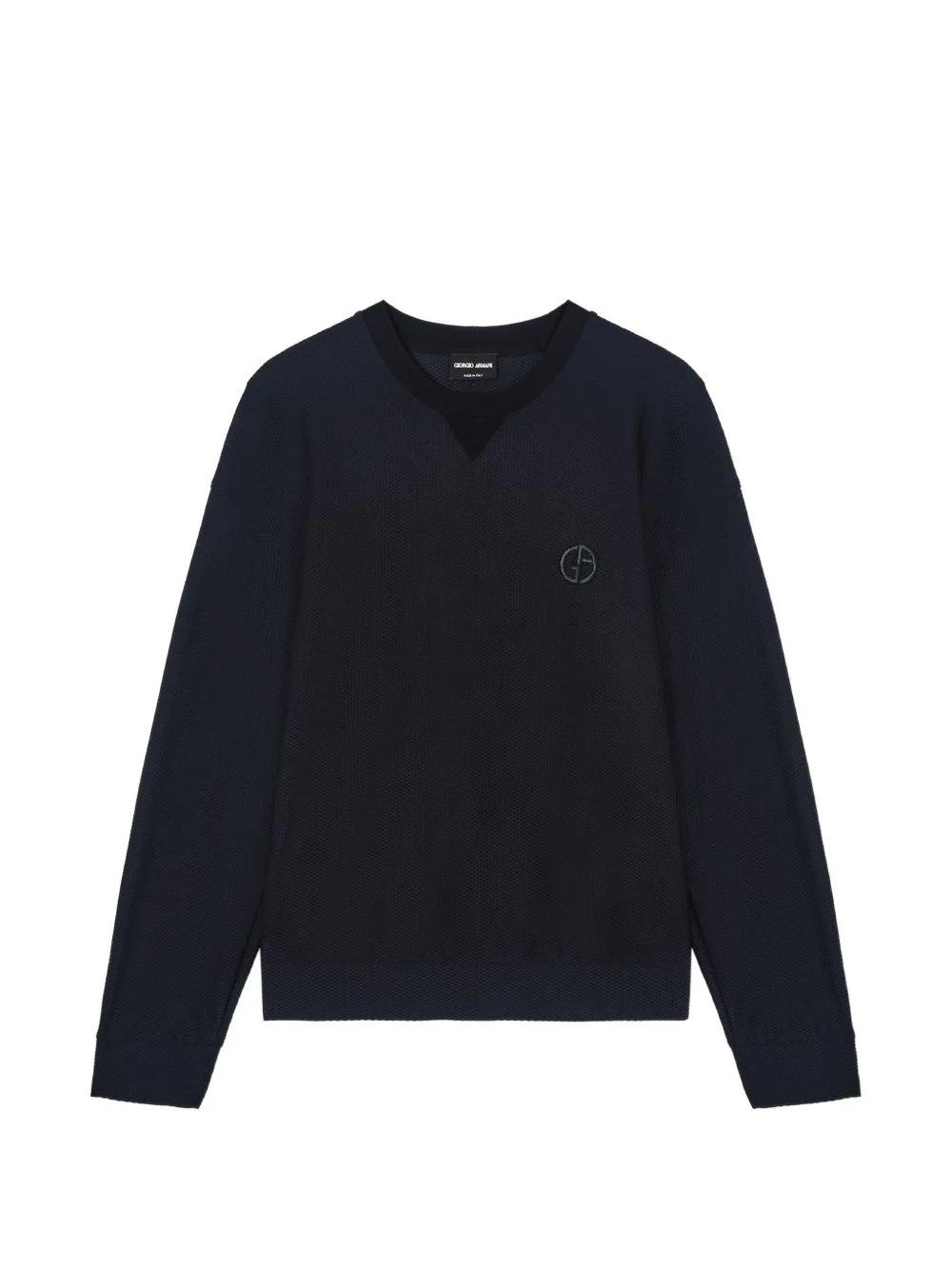 textured logo sweater - 1