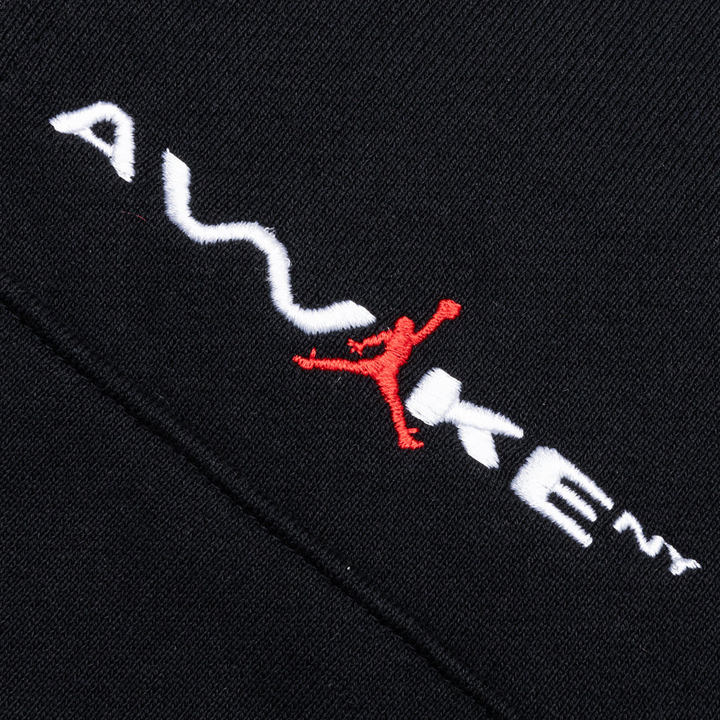 JORDAN X AWAKE NY FULL-ZIP FLEECE HOODIE - BLACK/UNIVERSITY RED - 3